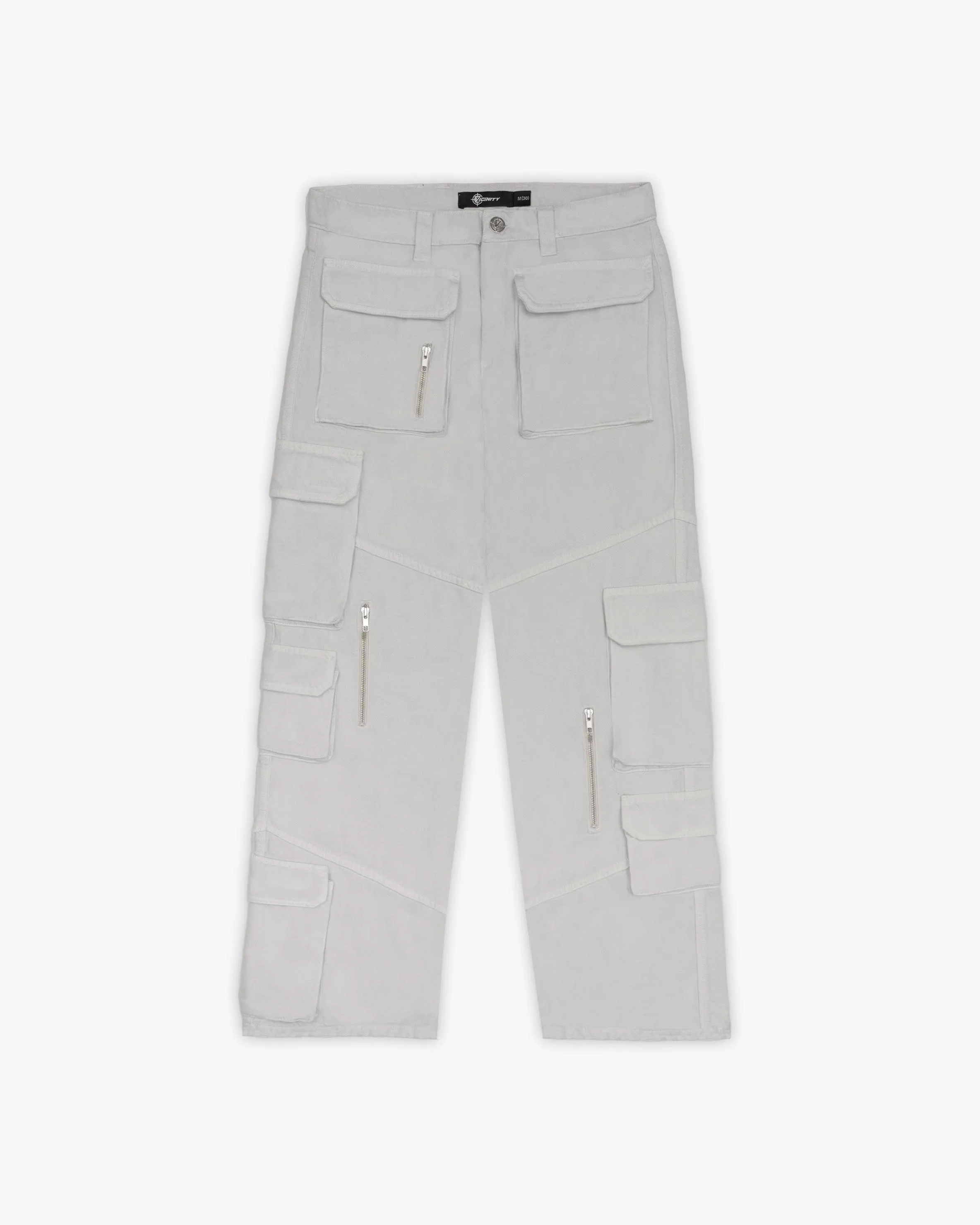 MULTIPOCKET CARGOPANTS LIGHT GREY sold by vicinity
