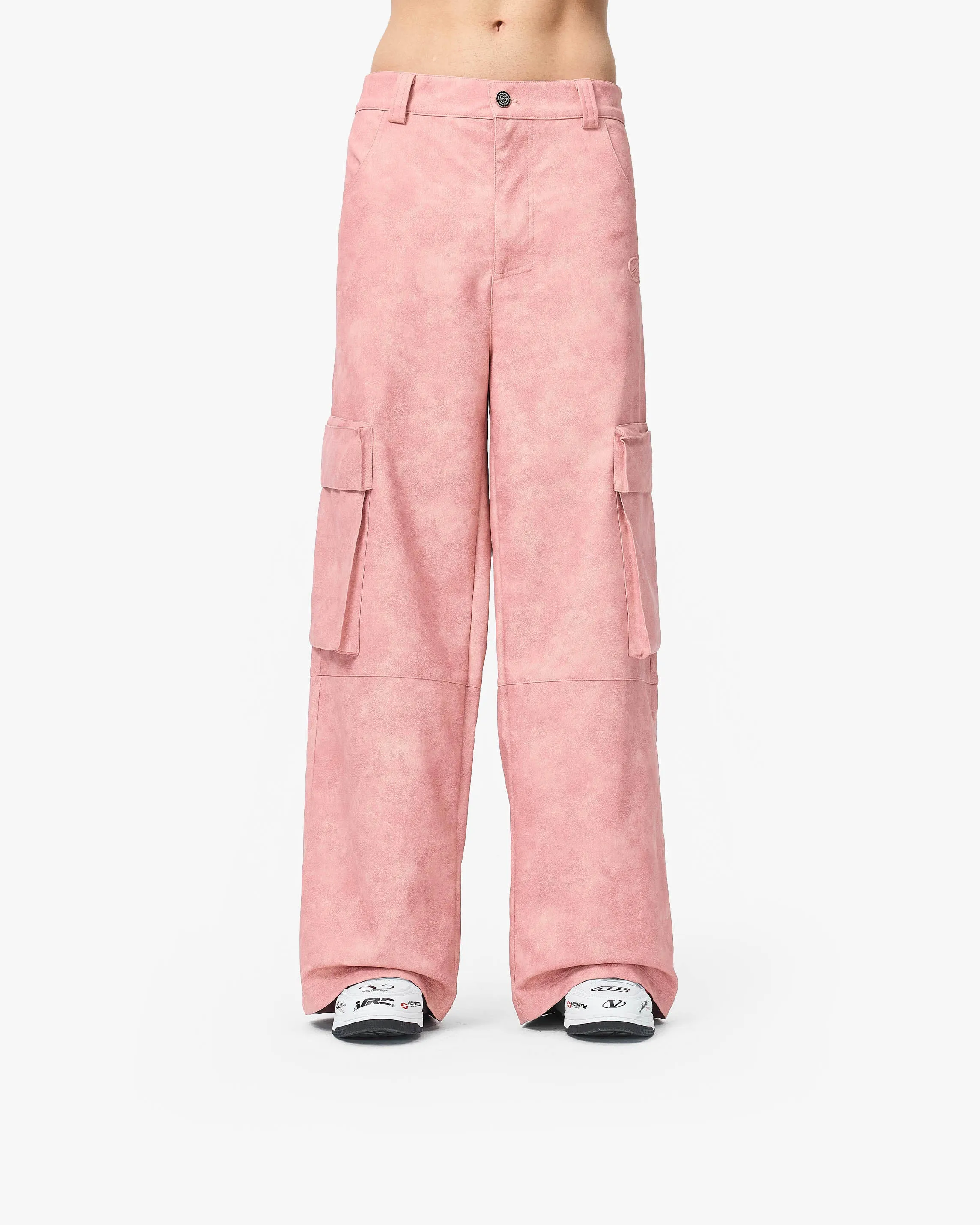 SCRIPT LOGO LEATHER PANTS VINTAGE PINK sold by vicinity product image thumbnail 2