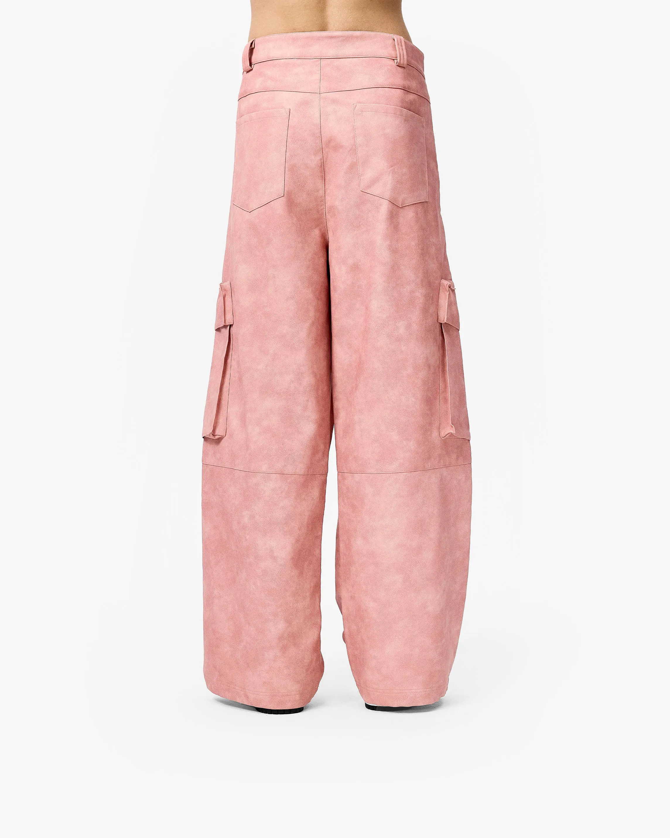 SCRIPT LOGO LEATHER PANTS VINTAGE PINK sold by vicinity product image thumbnail 5