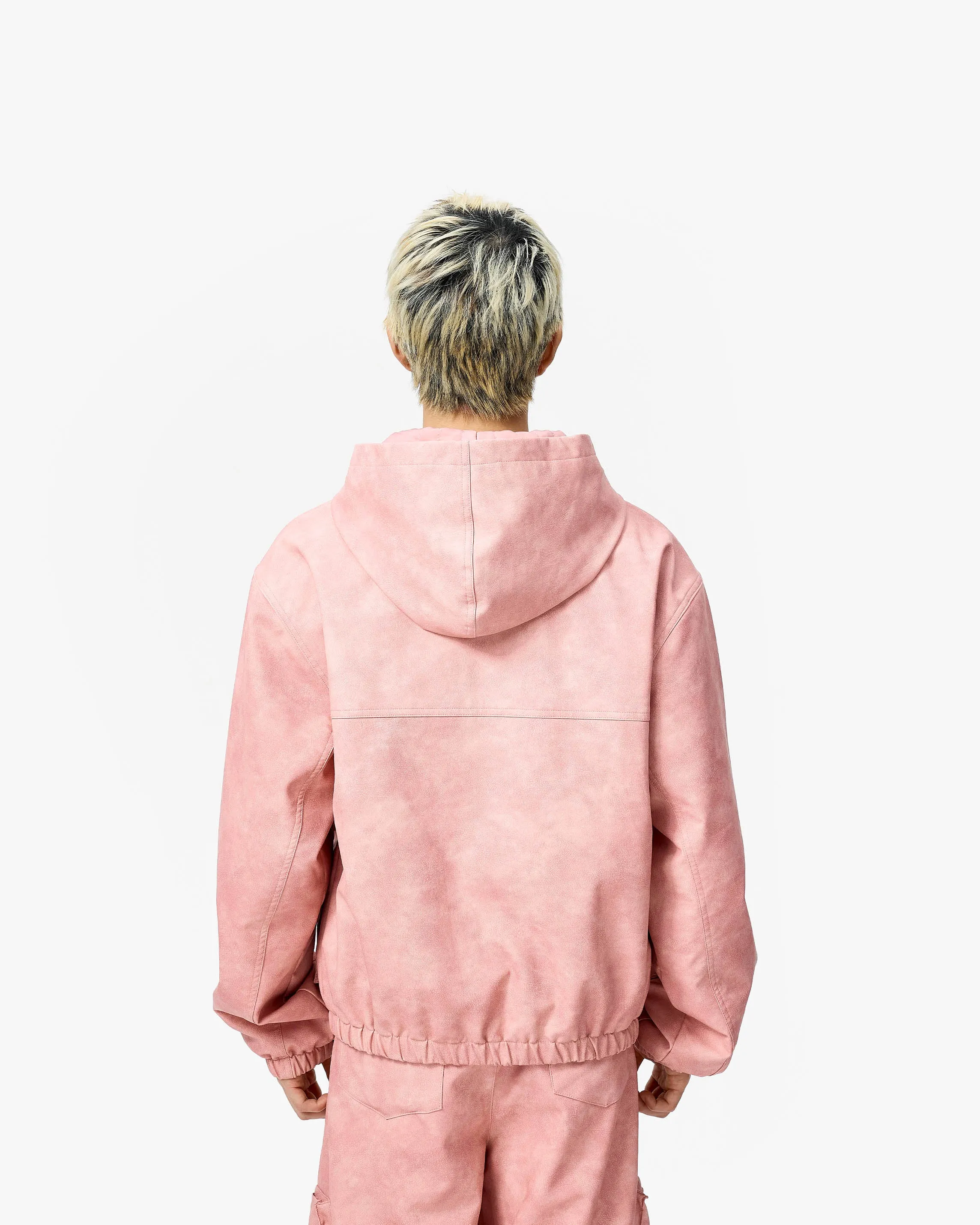 SCRIPT LOGO LEATHER JACKET VINTAGE PINK sold by vicinity product image thumbnail 5