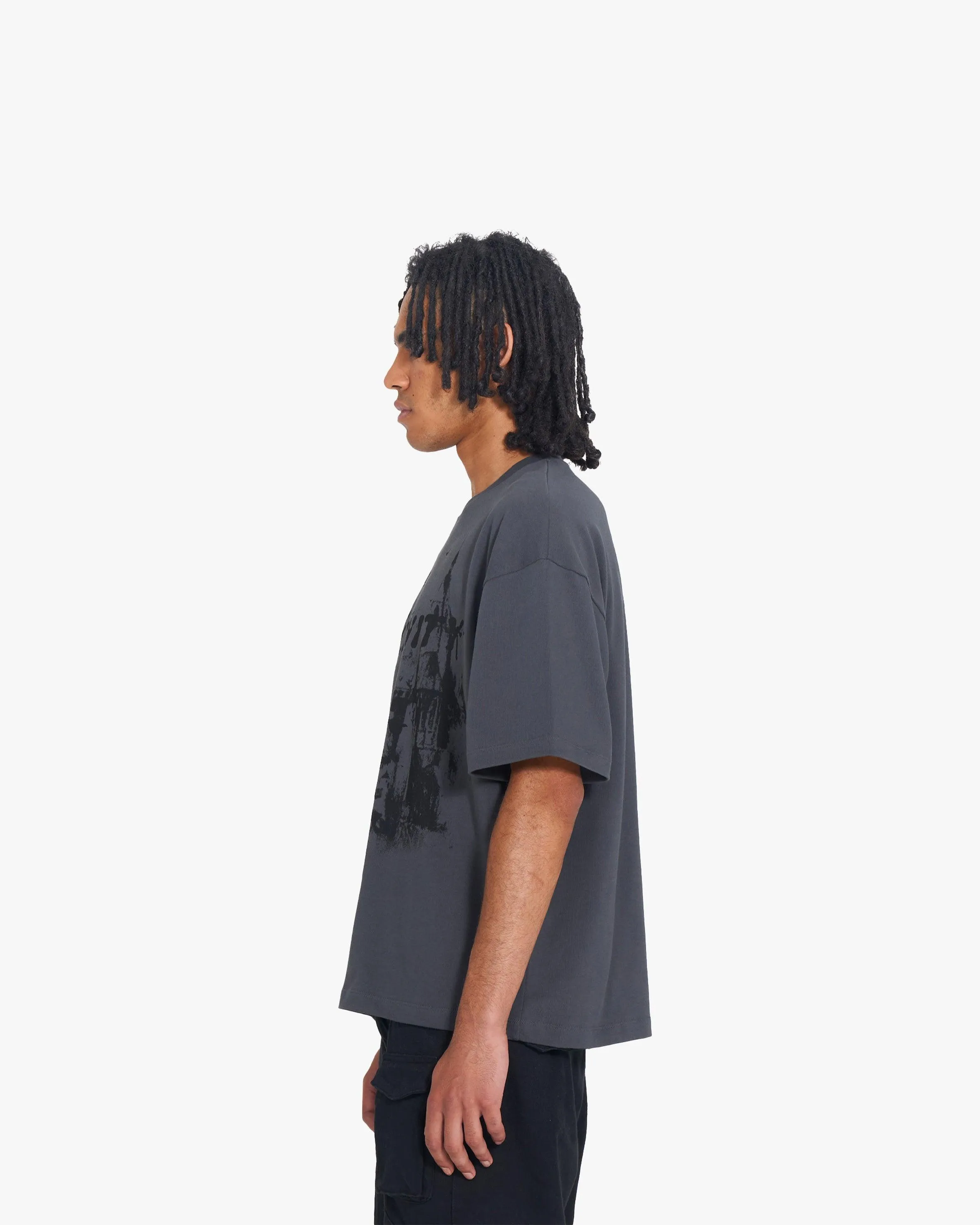 HAUNTED HOUSE TEE DARK GREY sold by vicinity product image thumbnail 4