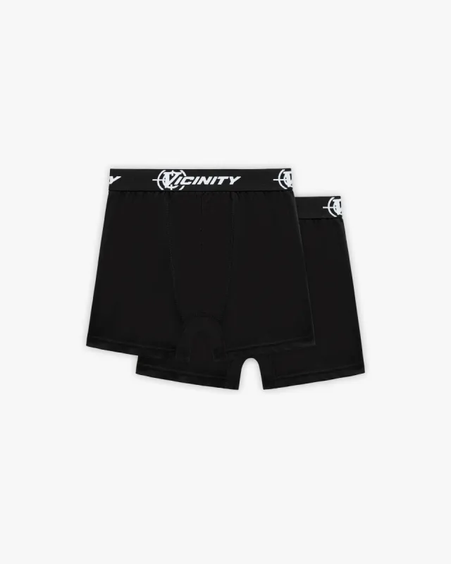 BOXERS DOUBLE PACK BLACK sold by vicinity