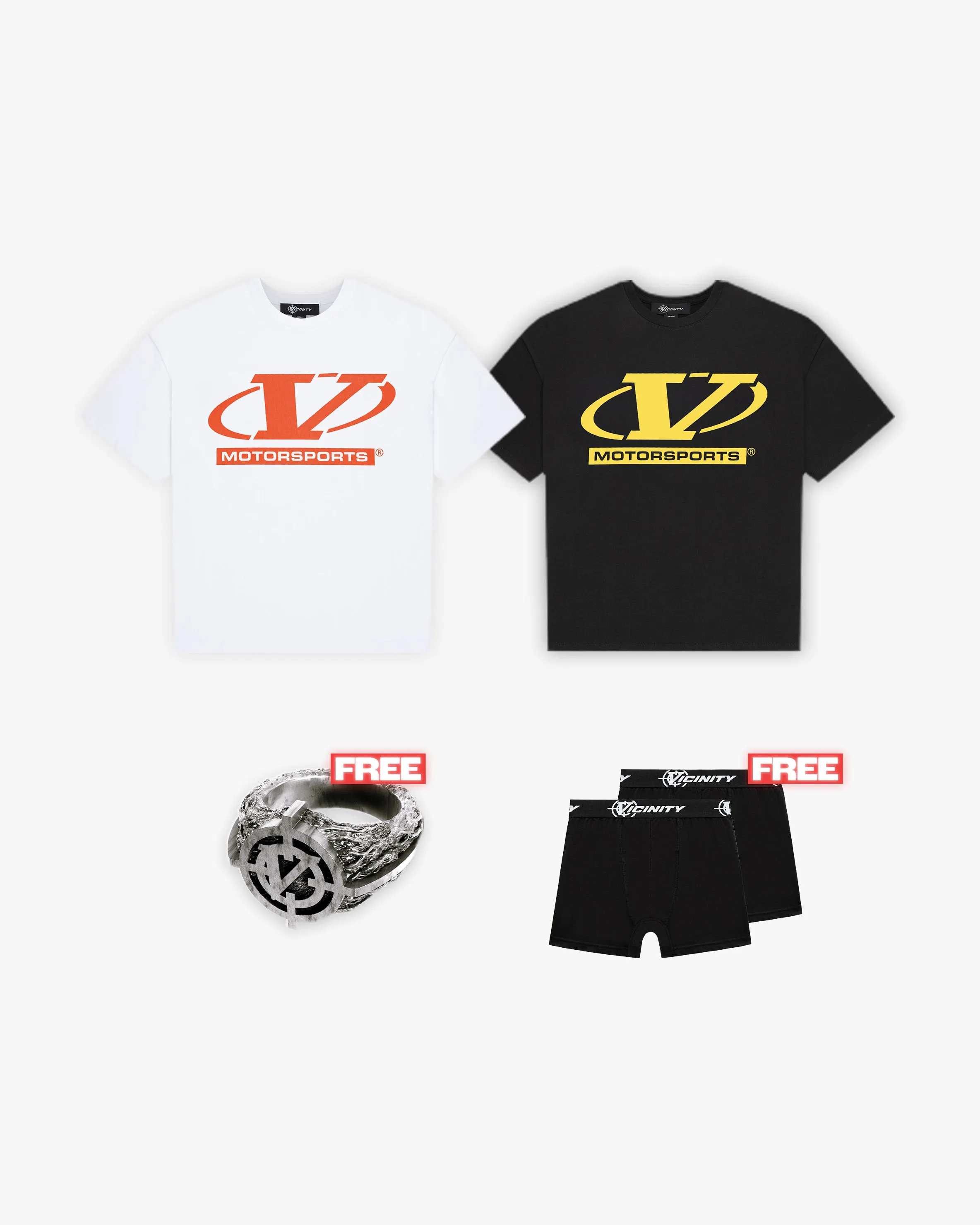 MOTORSPORTS BUNDLE + FREE ROOTS RING & FREE BOXERS sold by vicinity