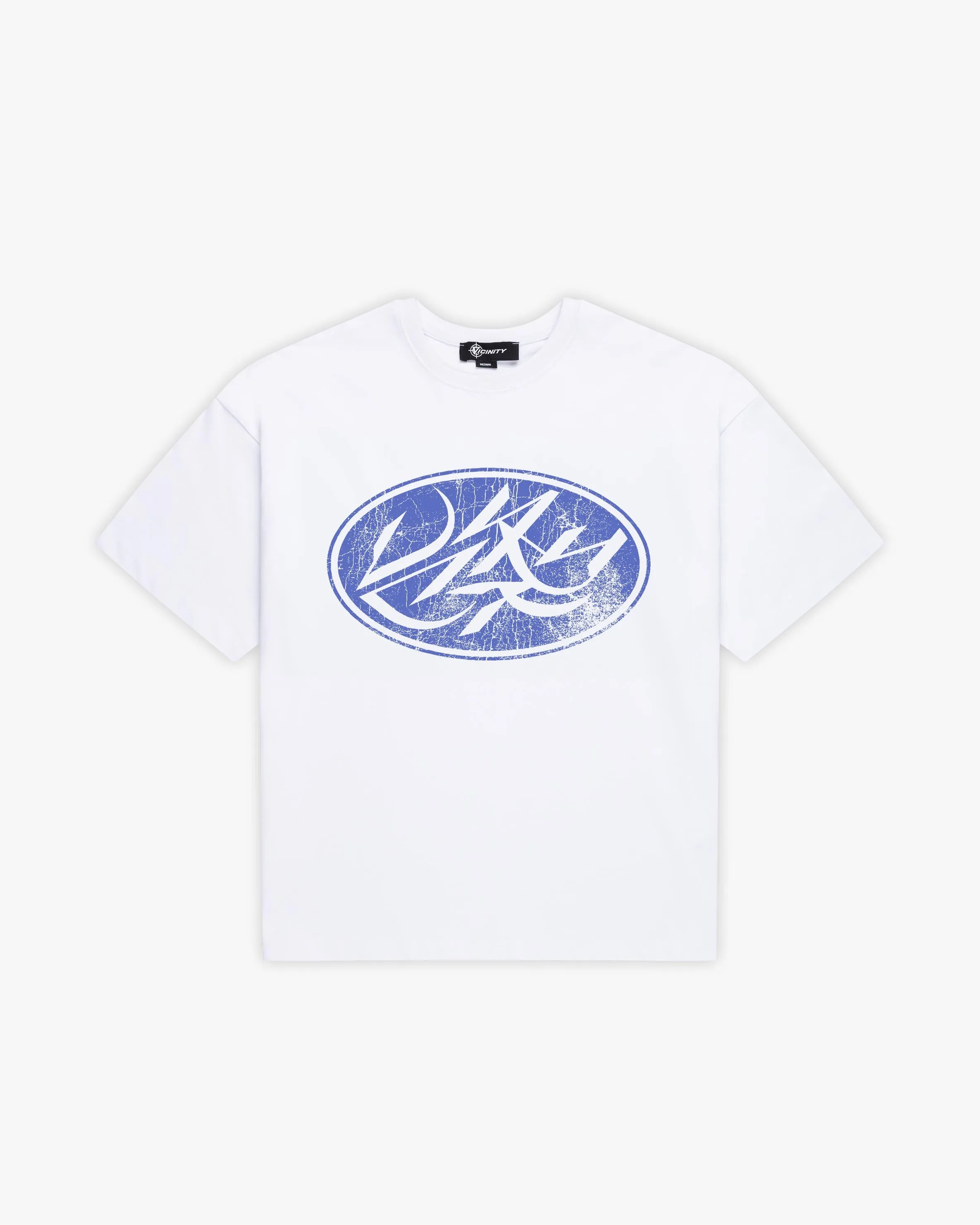 BROKEN SCRIPT TEE WHITE sold by vicinity