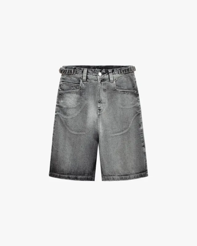 IVORY DENIM JORTS sold by vicinity