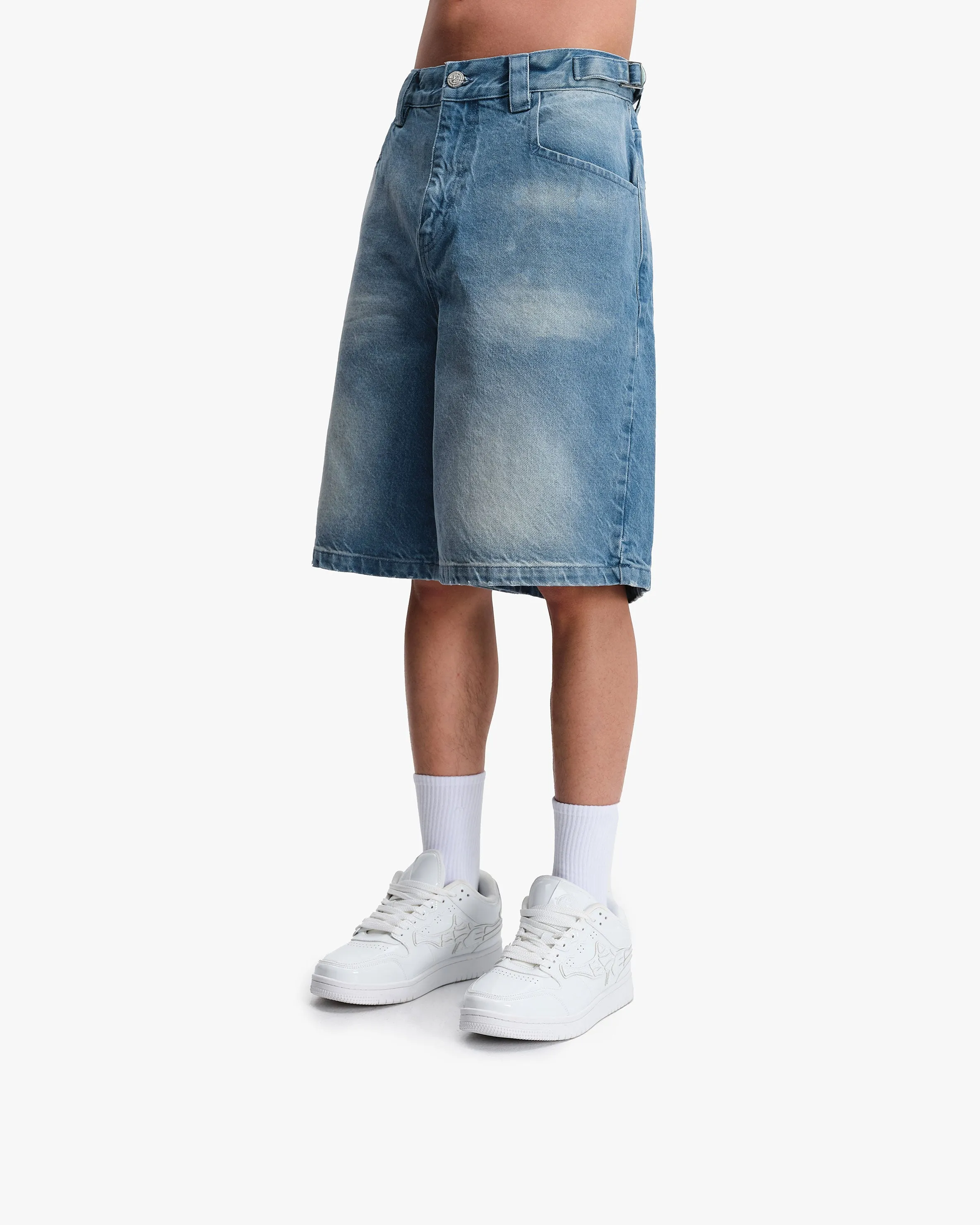 VINTAGE BLUE DENIM JORTS sold by vicinity product image thumbnail 4