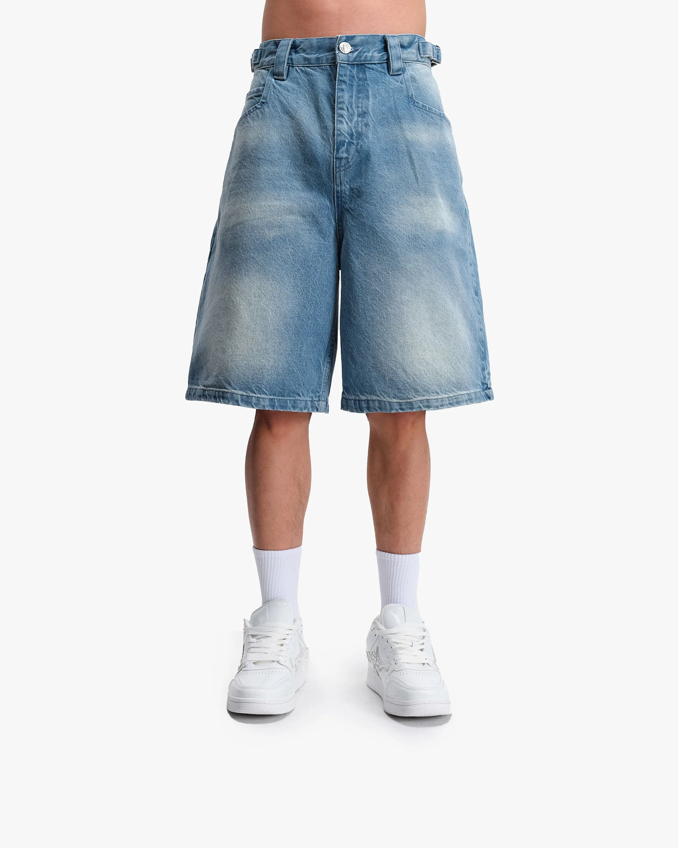 VINTAGE BLUE DENIM JORTS sold by vicinity product image thumbnail 2
