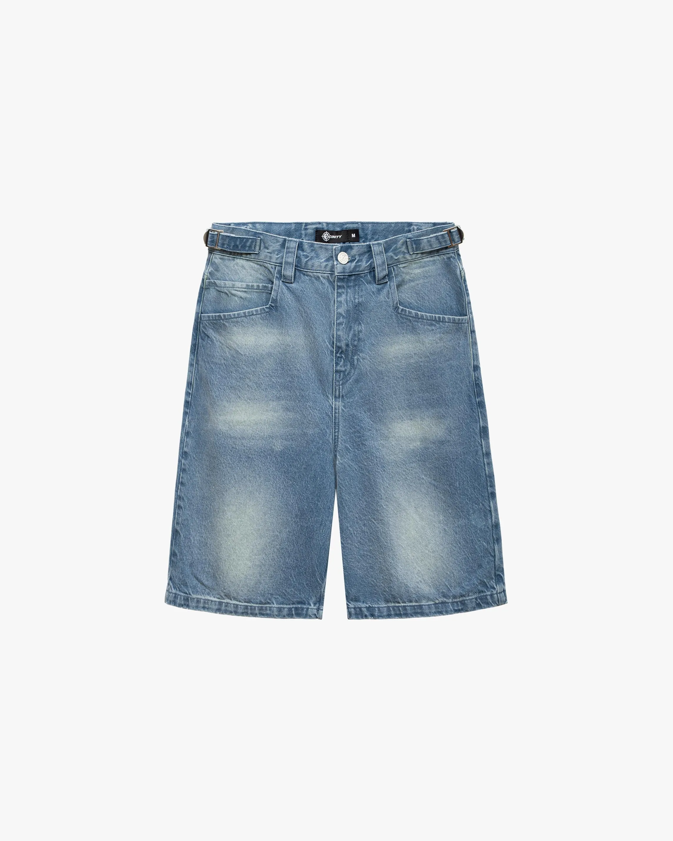 VINTAGE BLUE DENIM JORTS sold by vicinity