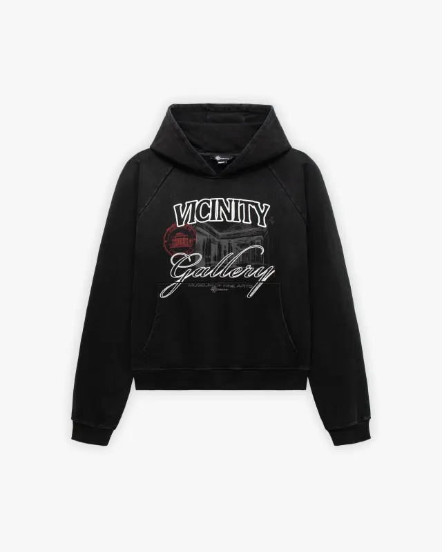 GALLERY HOODIE WASHED BLACK sold by vicinity
