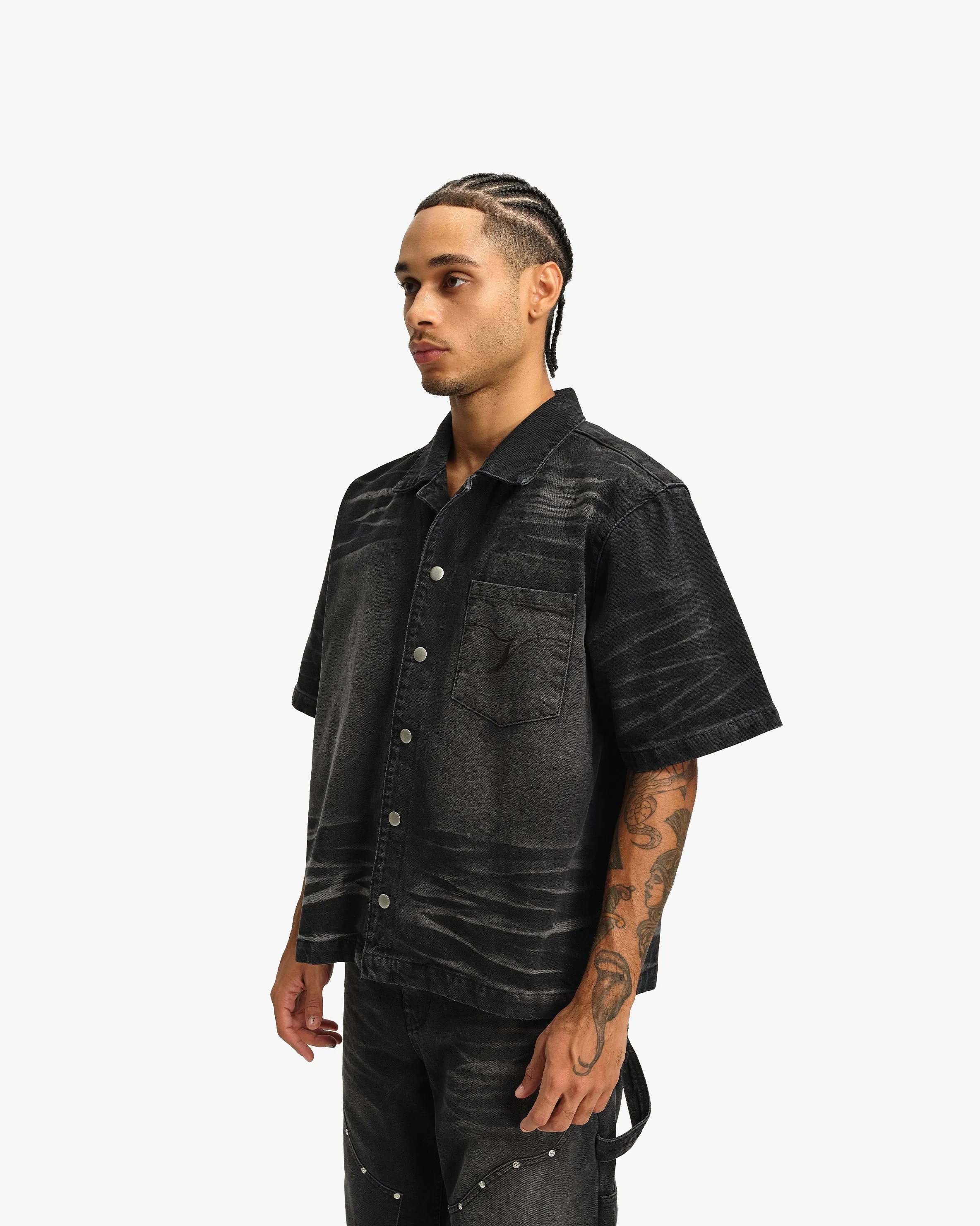 WILD SOUTH DENIM SHIRT COAL sold by vicinity product image thumbnail 4