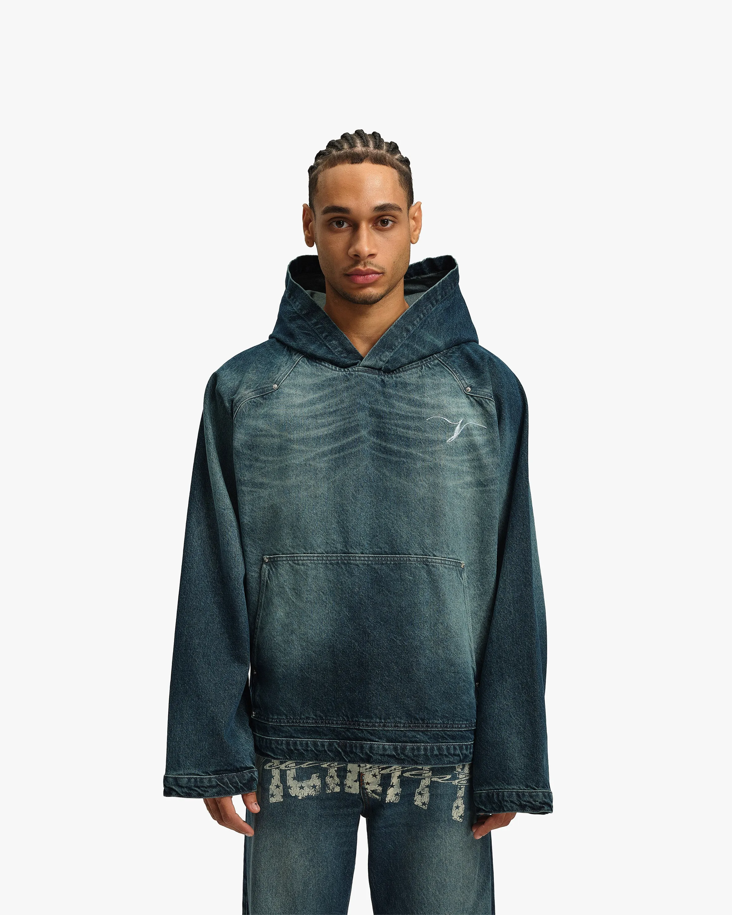 WILD SOUTH DENIM HOODIE LAKE sold by vicinity product image thumbnail 2