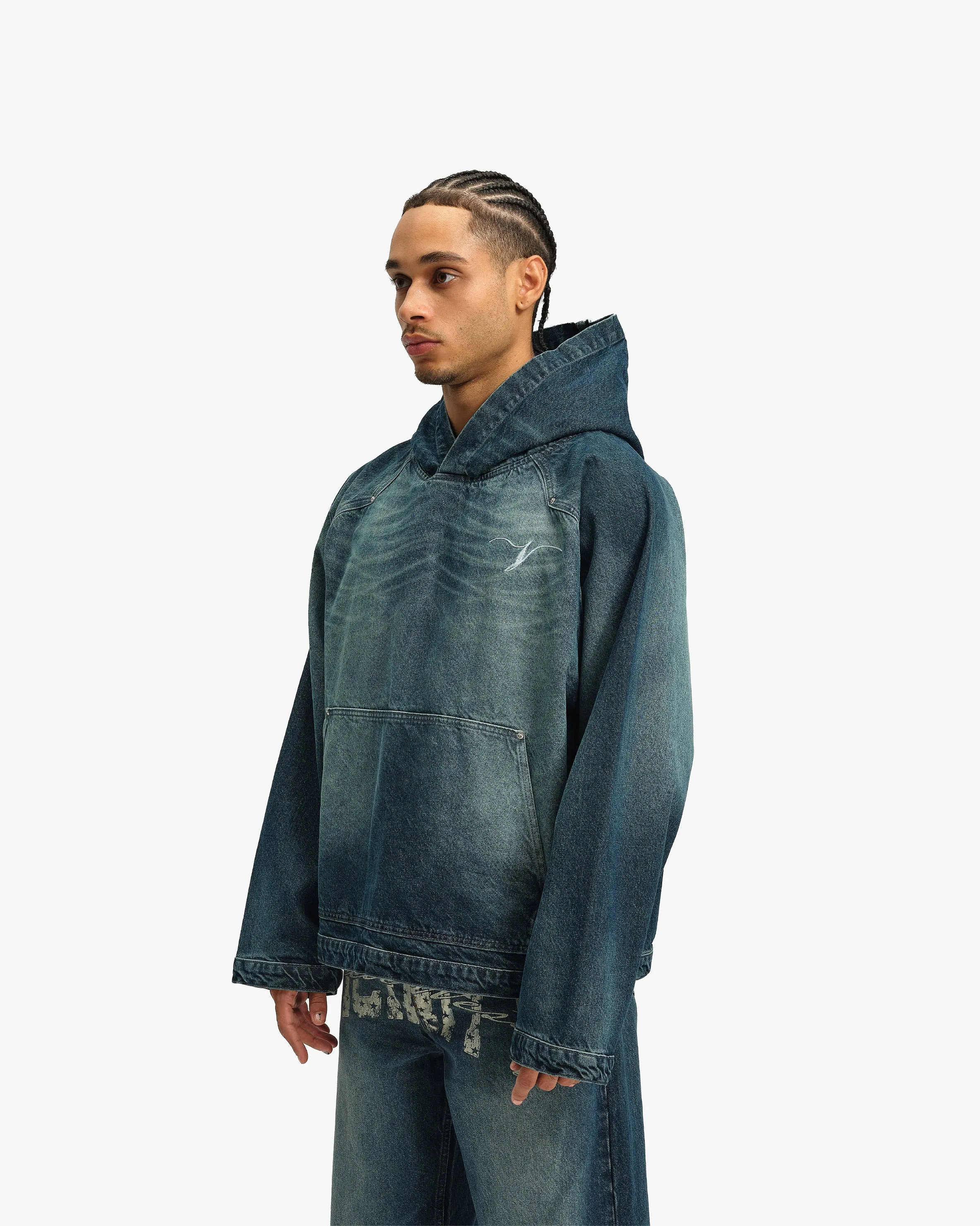 WILD SOUTH DENIM HOODIE LAKE sold by vicinity product image thumbnail 4