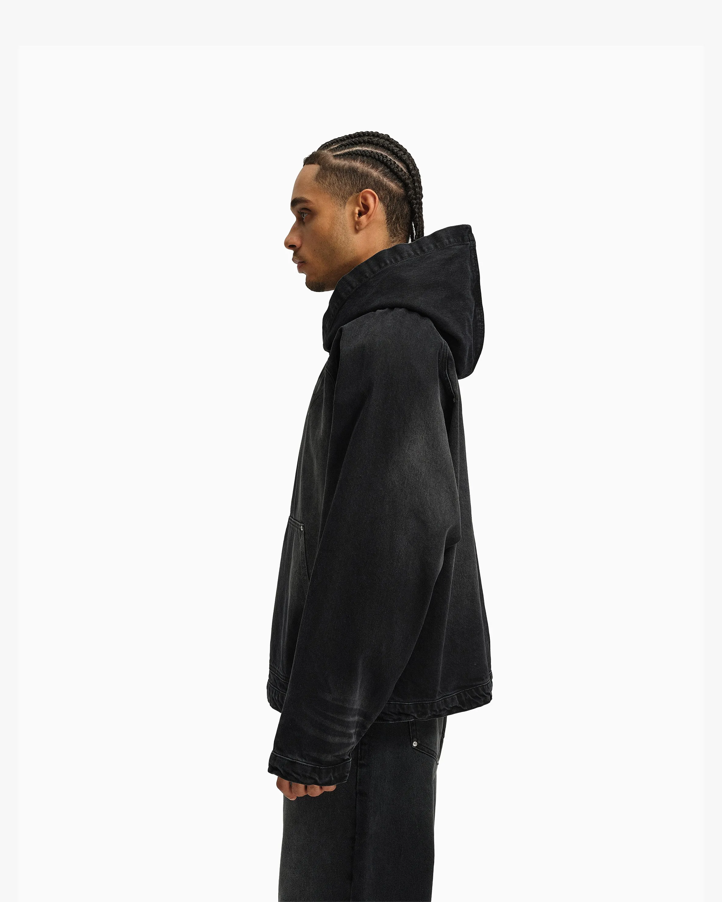 WILD SOUTH DENIM HOODIE COAL sold by vicinity product image thumbnail 5
