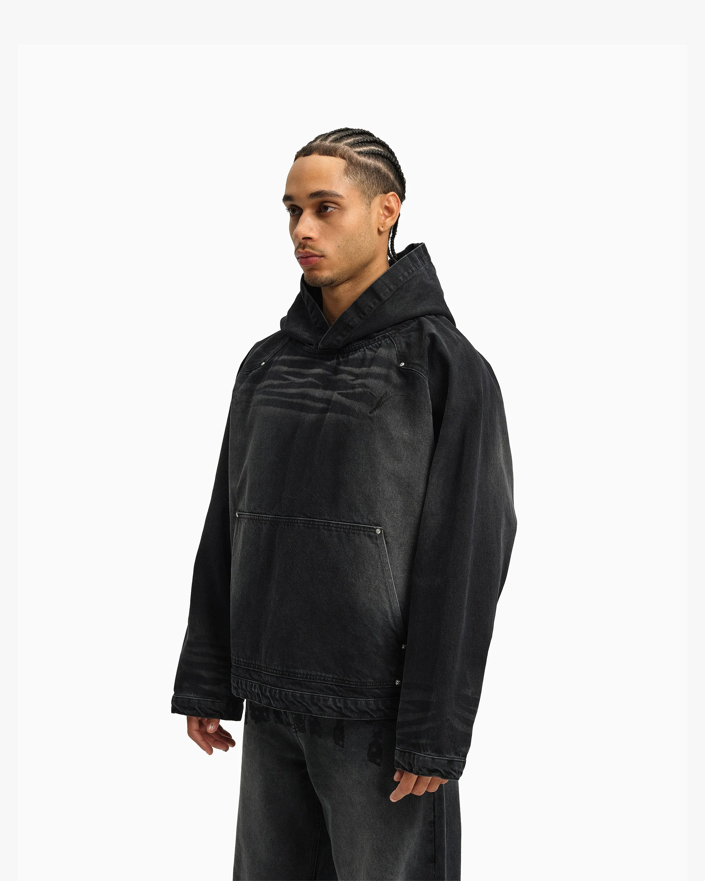 WILD SOUTH DENIM HOODIE COAL sold by vicinity product image thumbnail 4