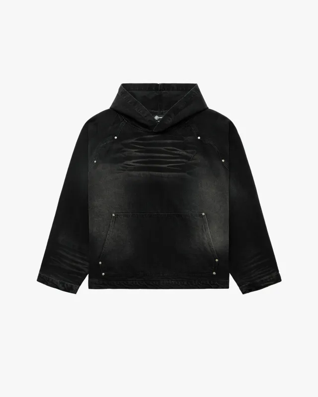 WILD SOUTH DENIM HOODIE COAL sold by vicinity