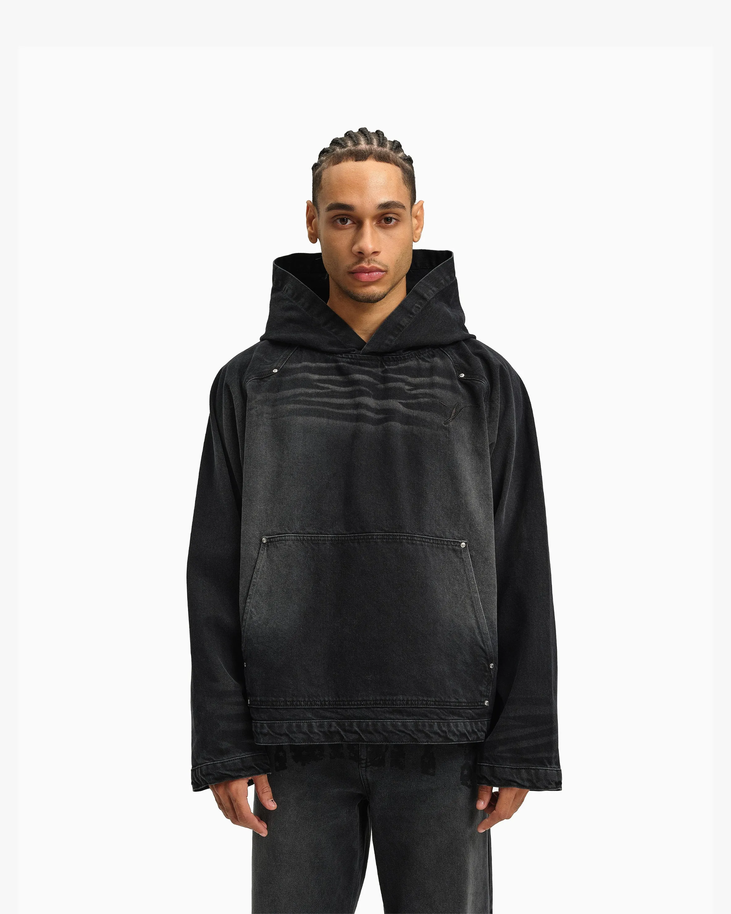 WILD SOUTH DENIM HOODIE COAL sold by vicinity product image thumbnail 2