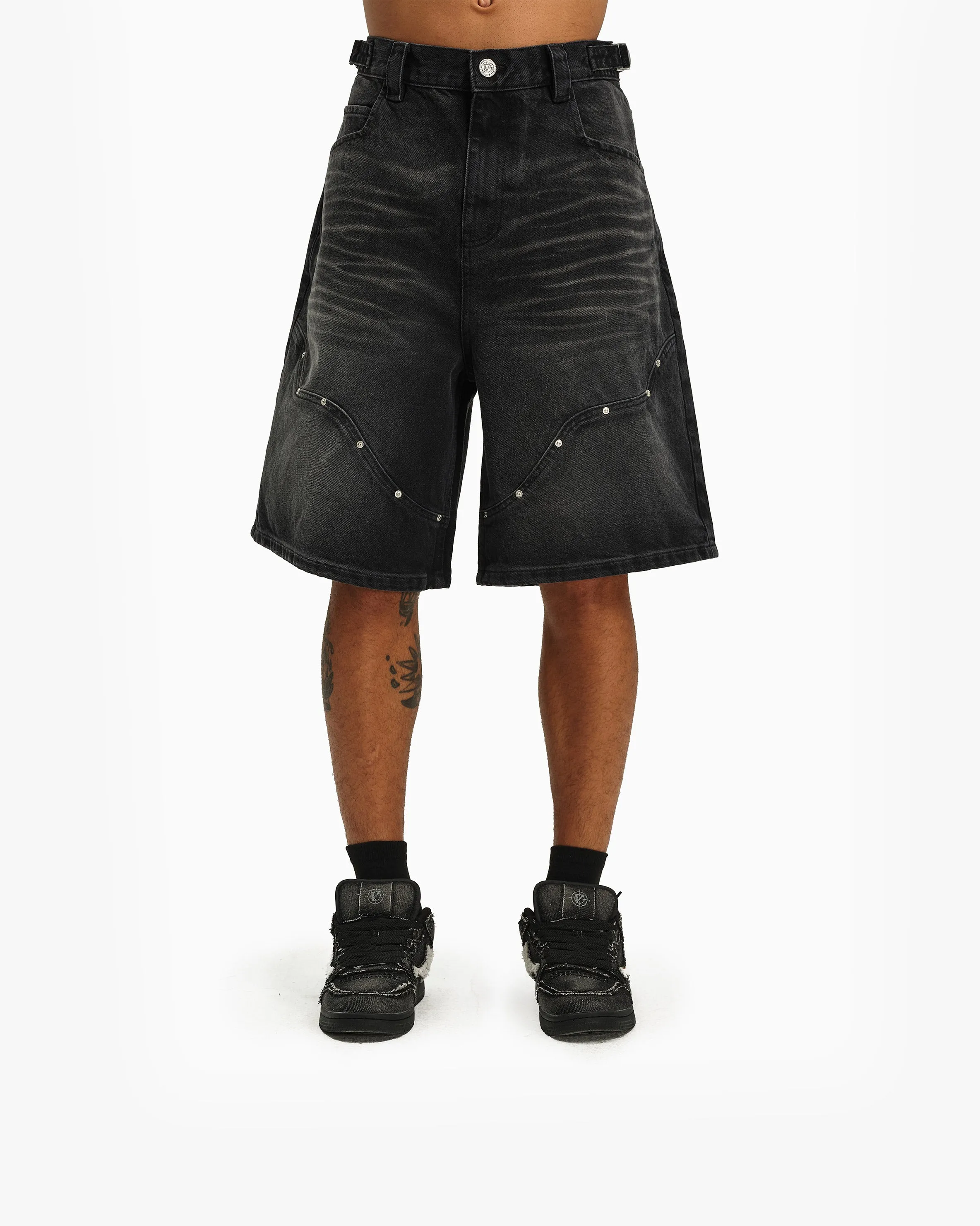 WILD SOUTH DENIM JORTS COAL sold by vicinity product image thumbnail 2