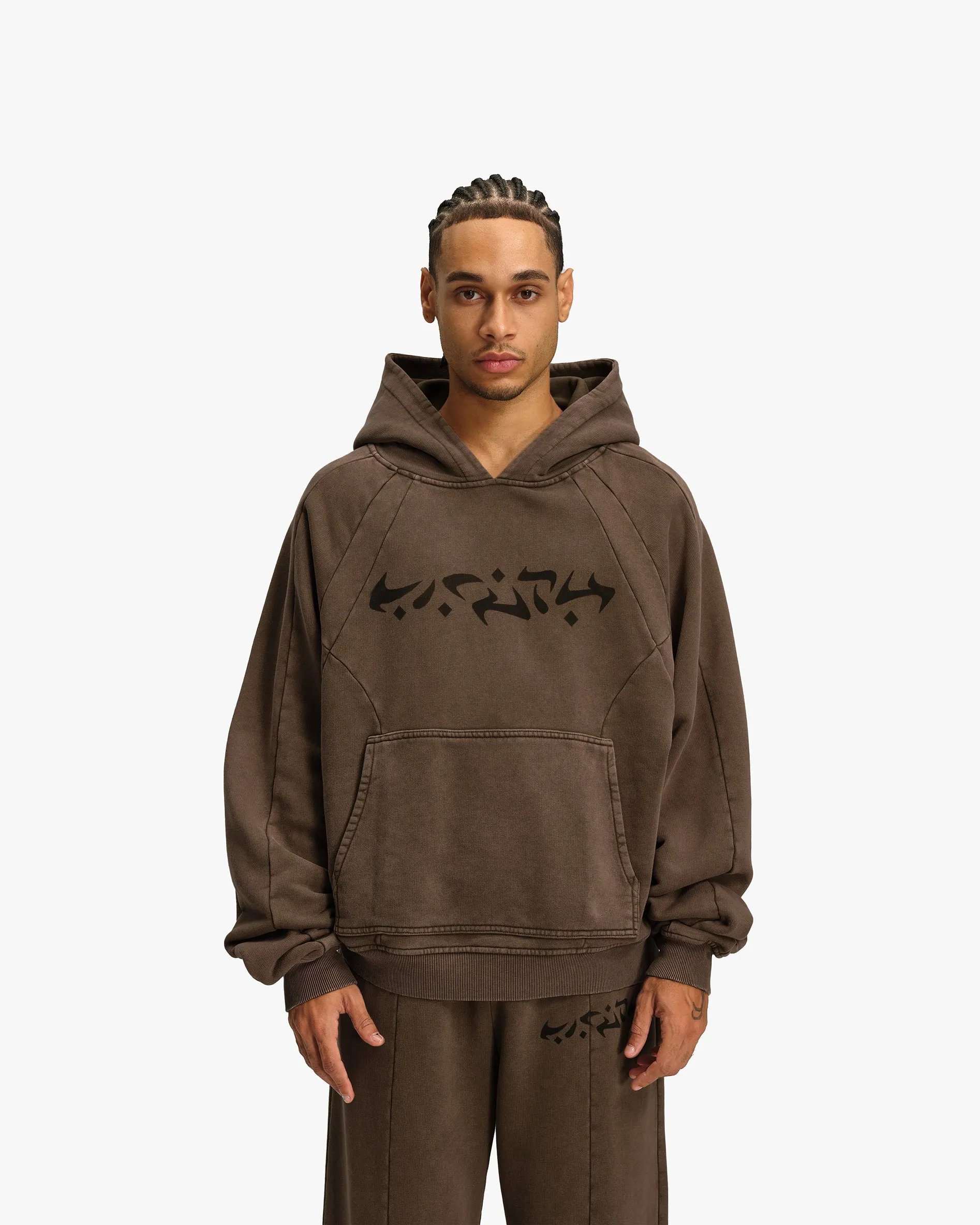 ACID WASHED HOODIE BROWN sold by vicinity product image thumbnail 2