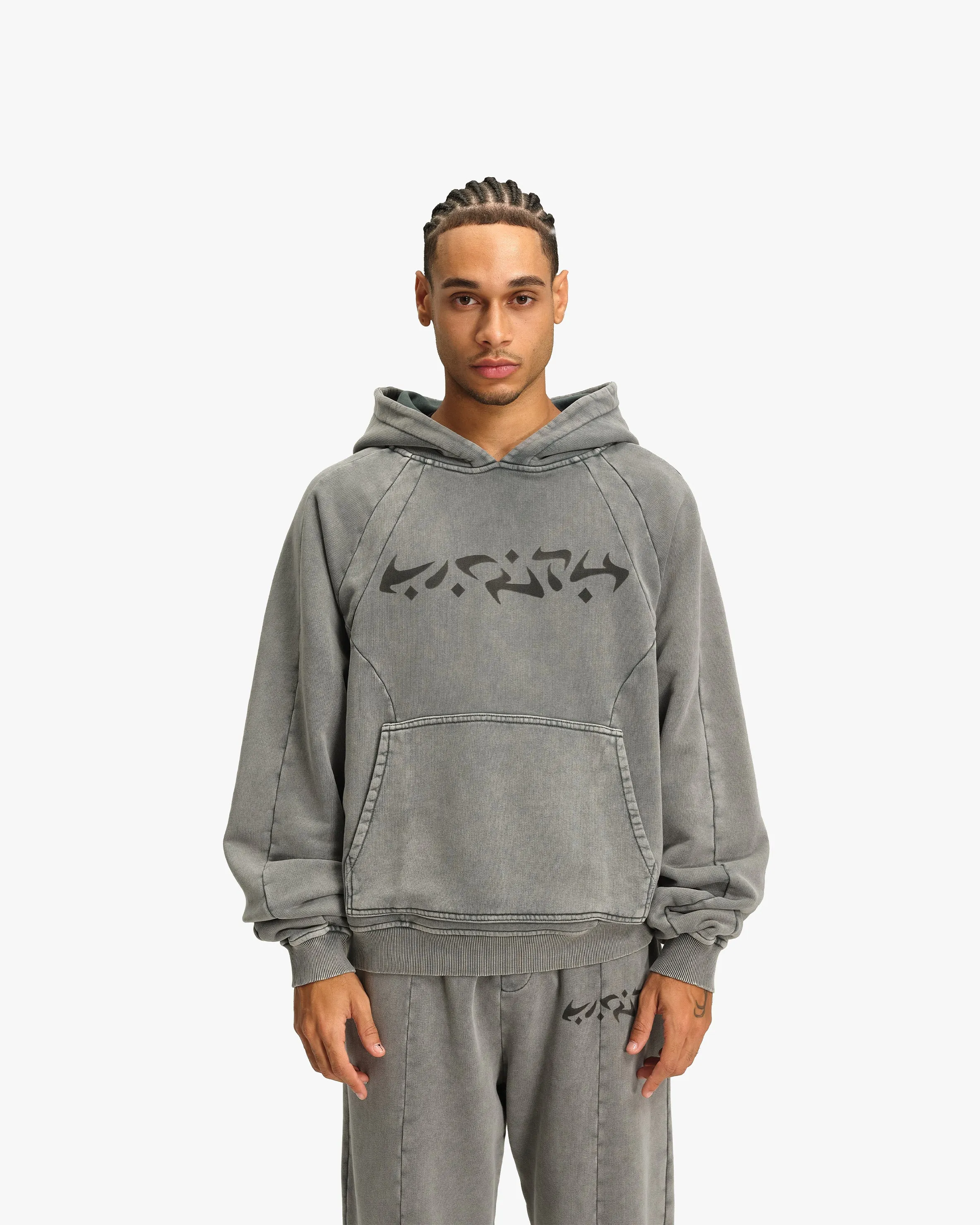 ACID WASHED HOODIE LIGHT GREY sold by vicinity product image thumbnail 2