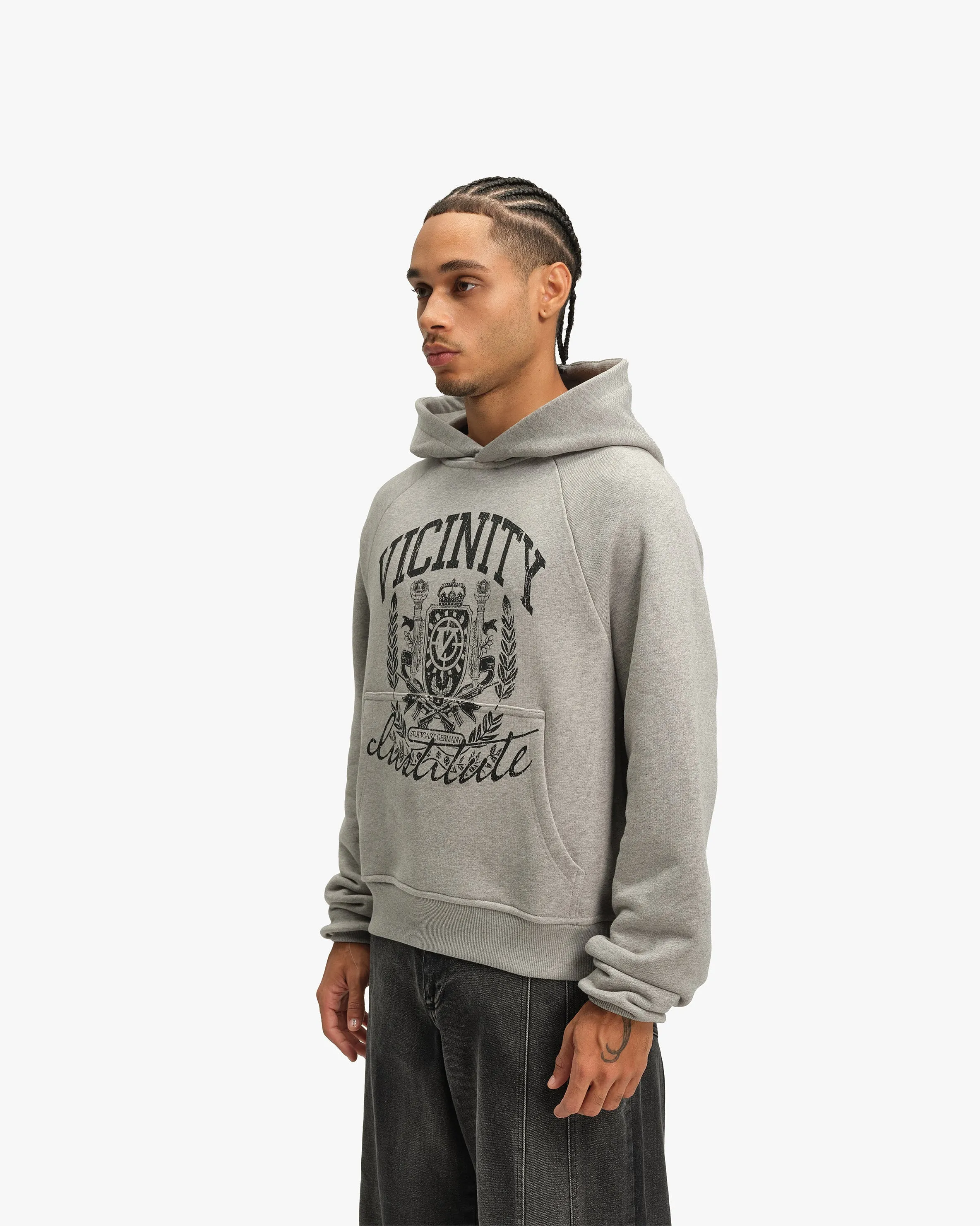 INSTITUTE HOODIE GREY MELANGE sold by vicinity product image thumbnail 4
