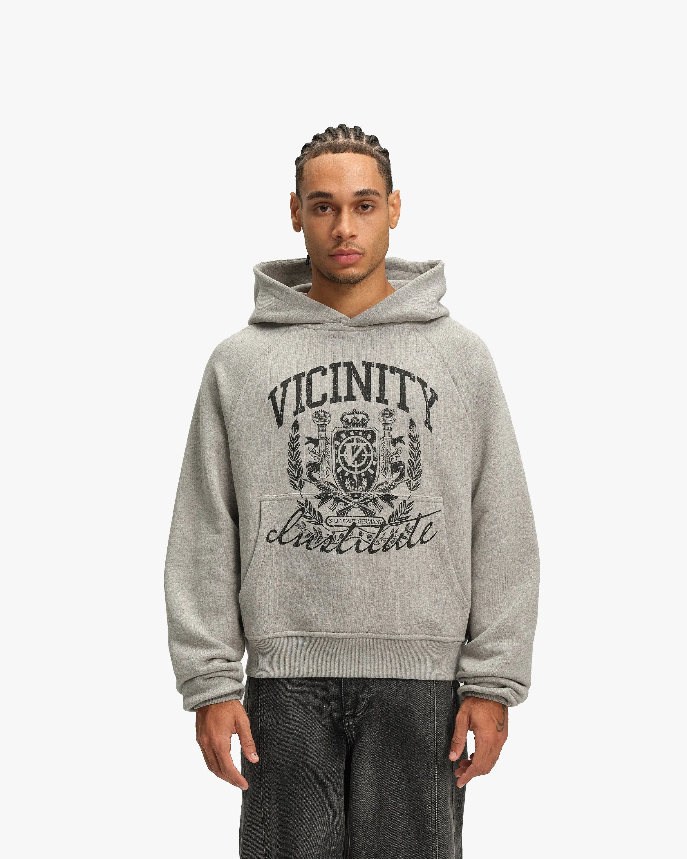 INSTITUTE HOODIE GREY MELANGE sold by vicinity product image thumbnail 2