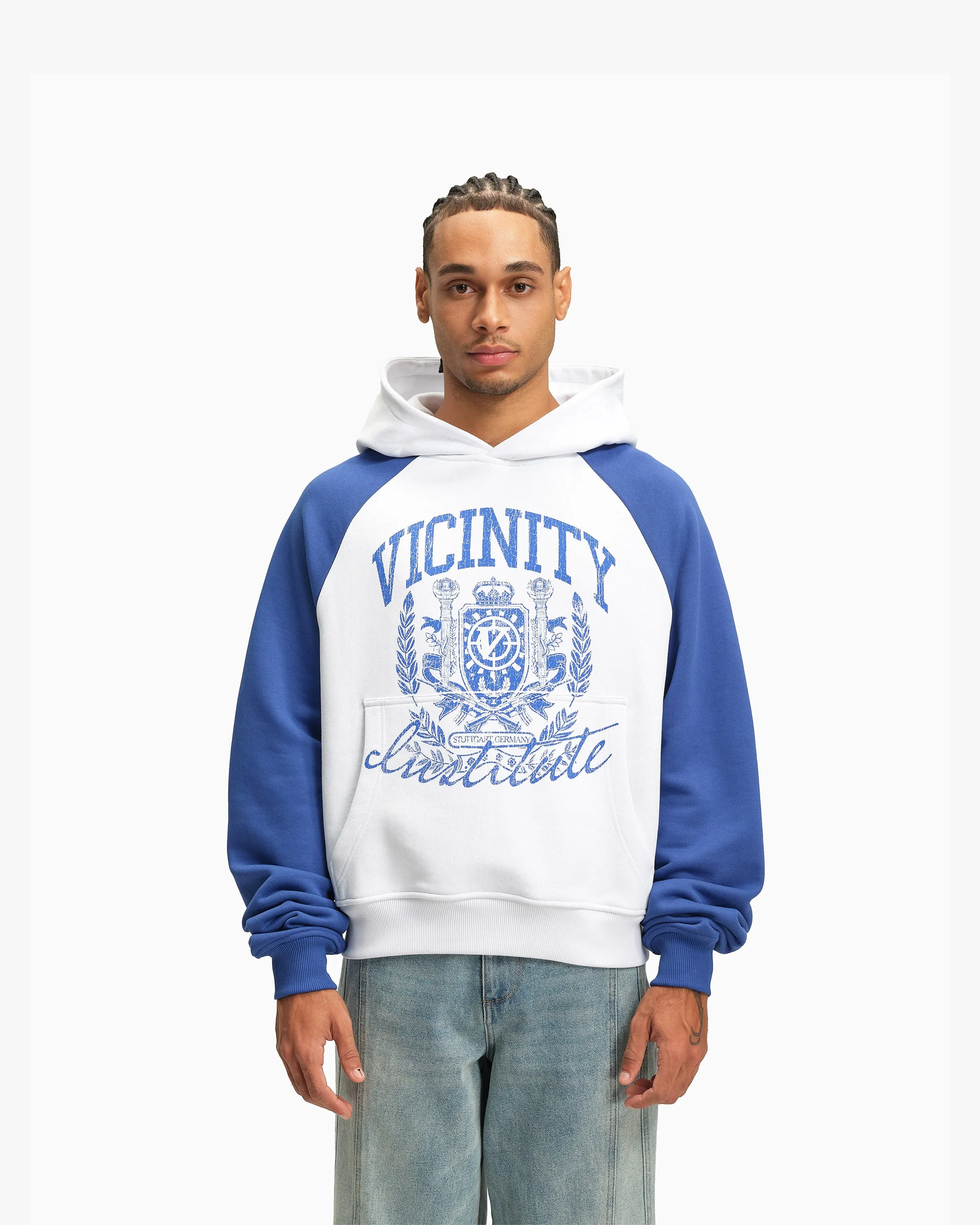 INSTITUTE HOODIE WHITE/BLUE sold by vicinity product image thumbnail 2