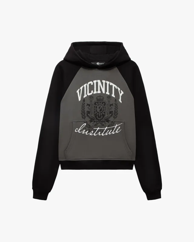 INSTITUTE HOODIE GREY/BLACK sold by vicinity