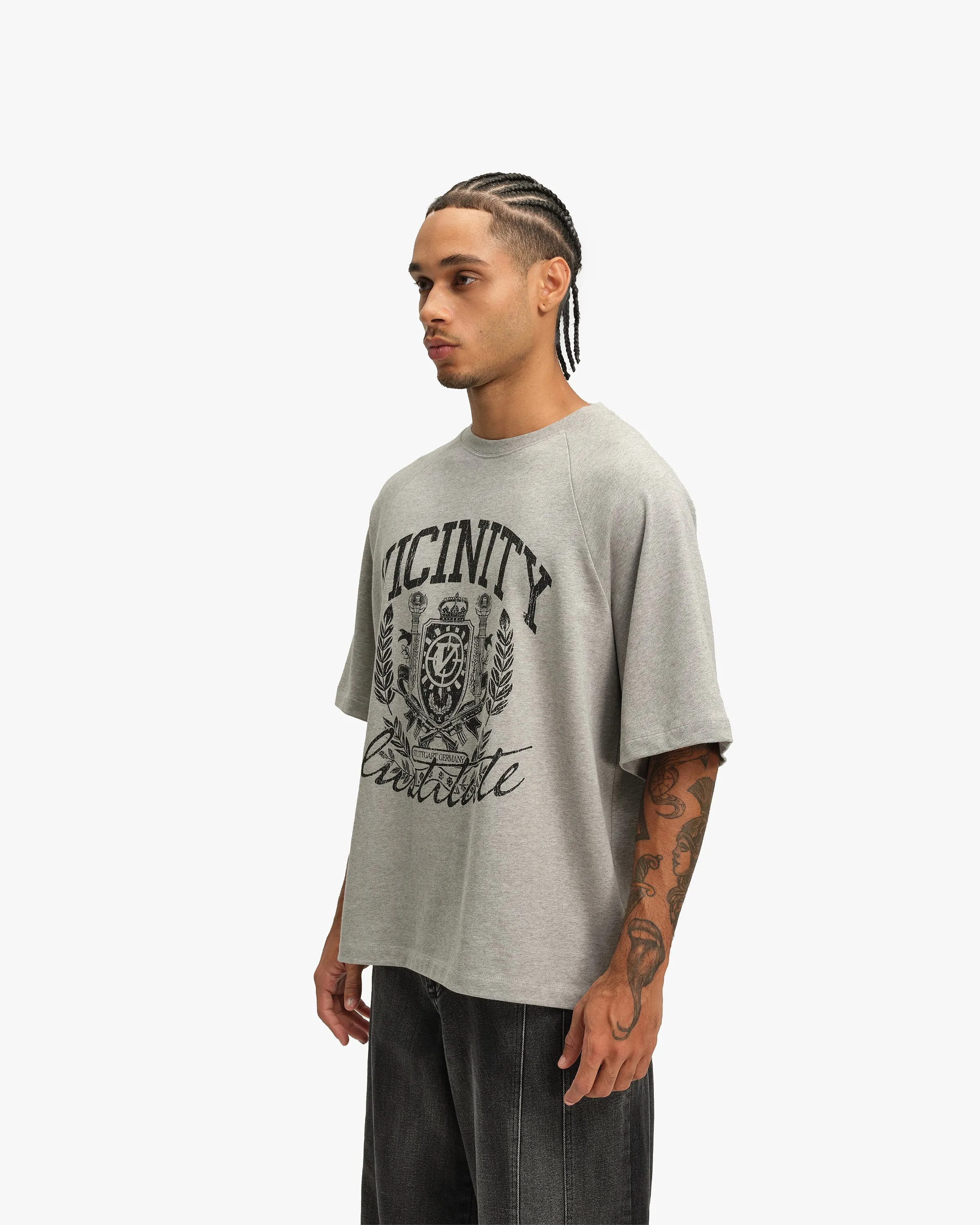 INSTITUTE TEE GREY MELANGE sold by vicinity product image thumbnail 4