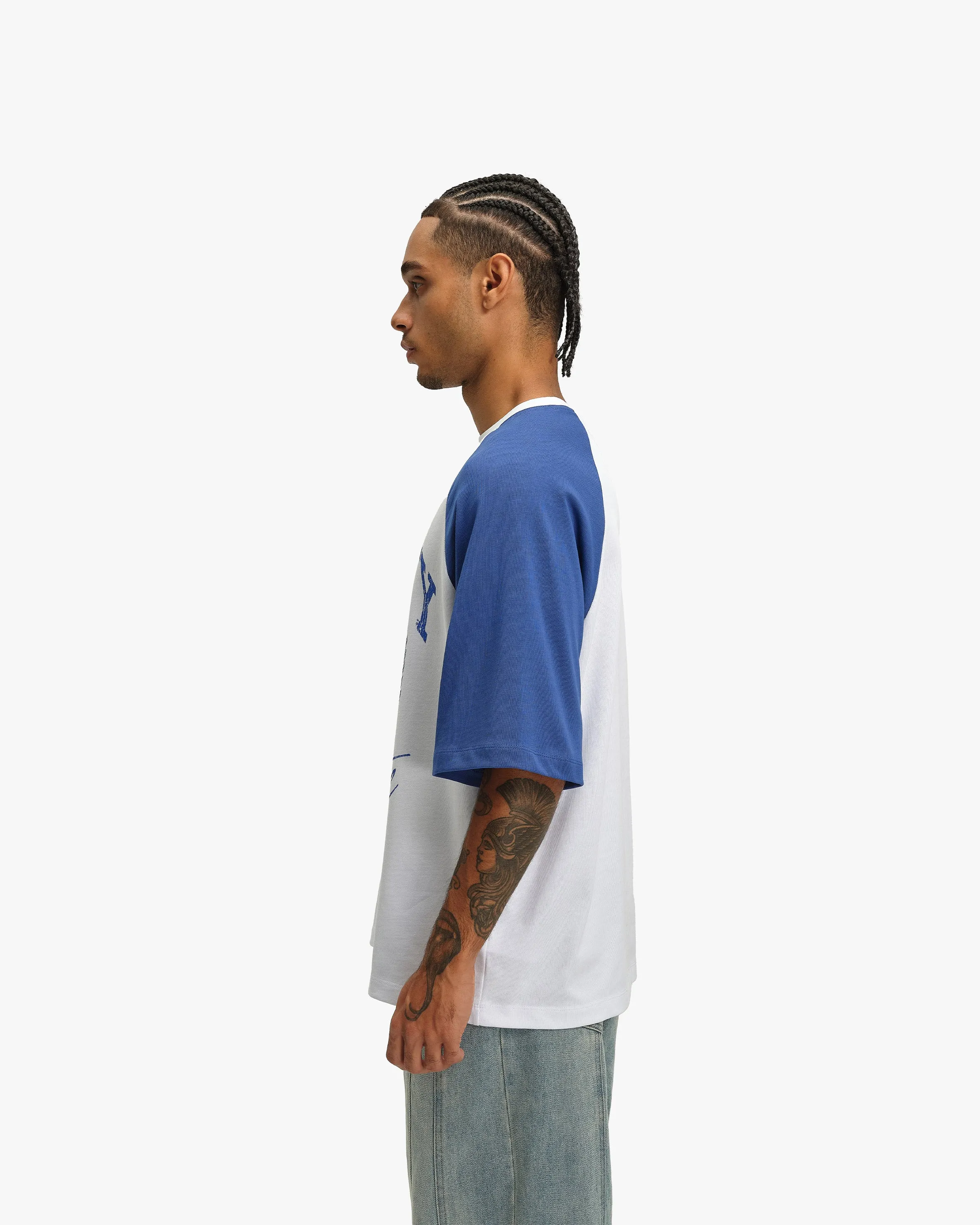 INSTITUTE TEE WHITE/BLUE sold by vicinity product image thumbnail 5