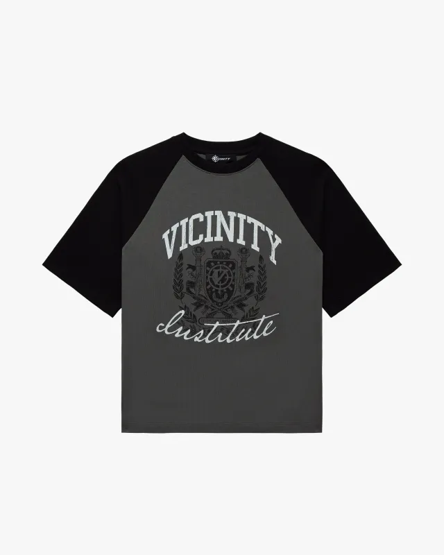 INSTITUTE TEE GREY/BLACK sold by vicinity