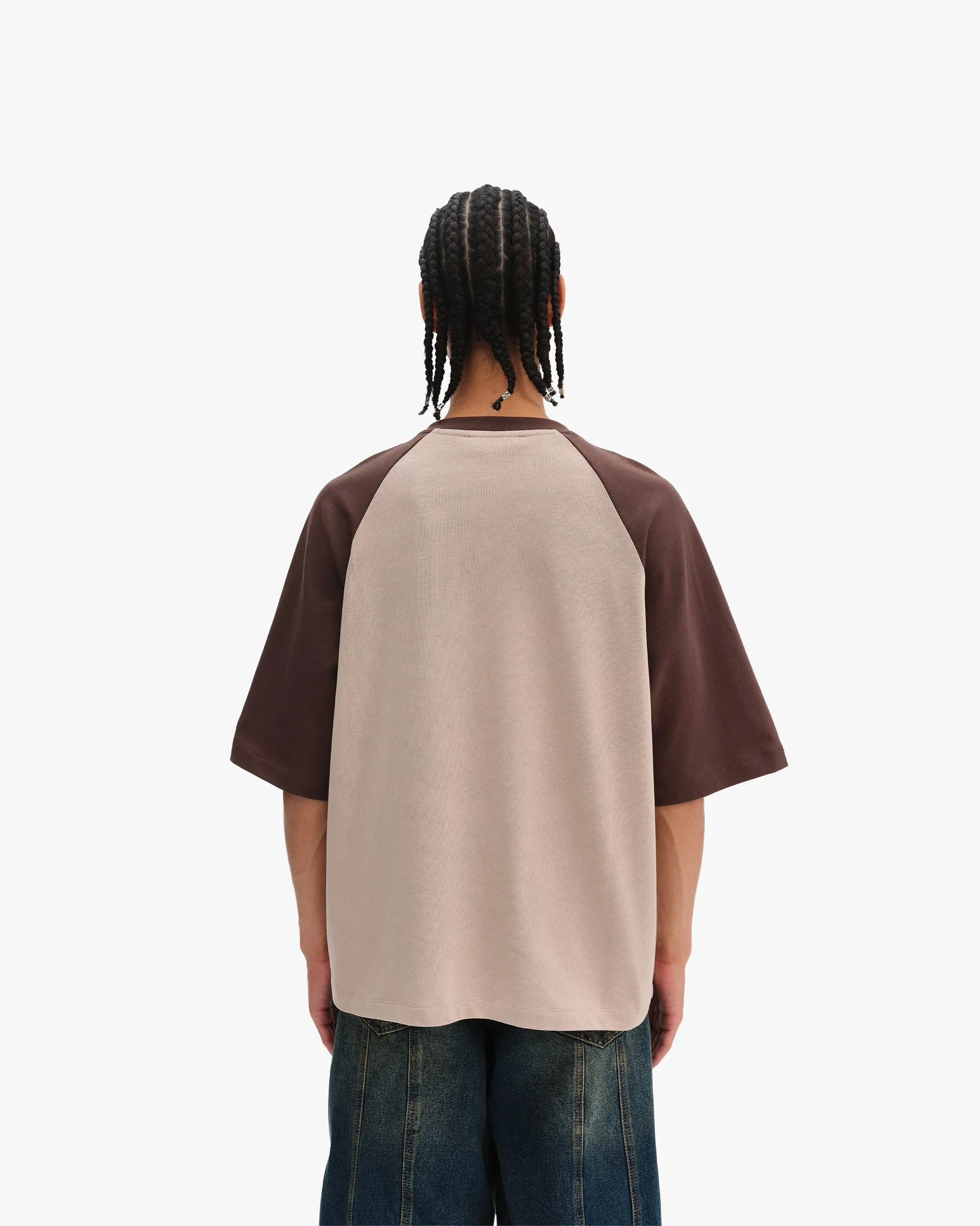 BICOLOR PUBLIC INSTITUTE TEE BROWN/CREAM sold by vicinity product image thumbnail 5