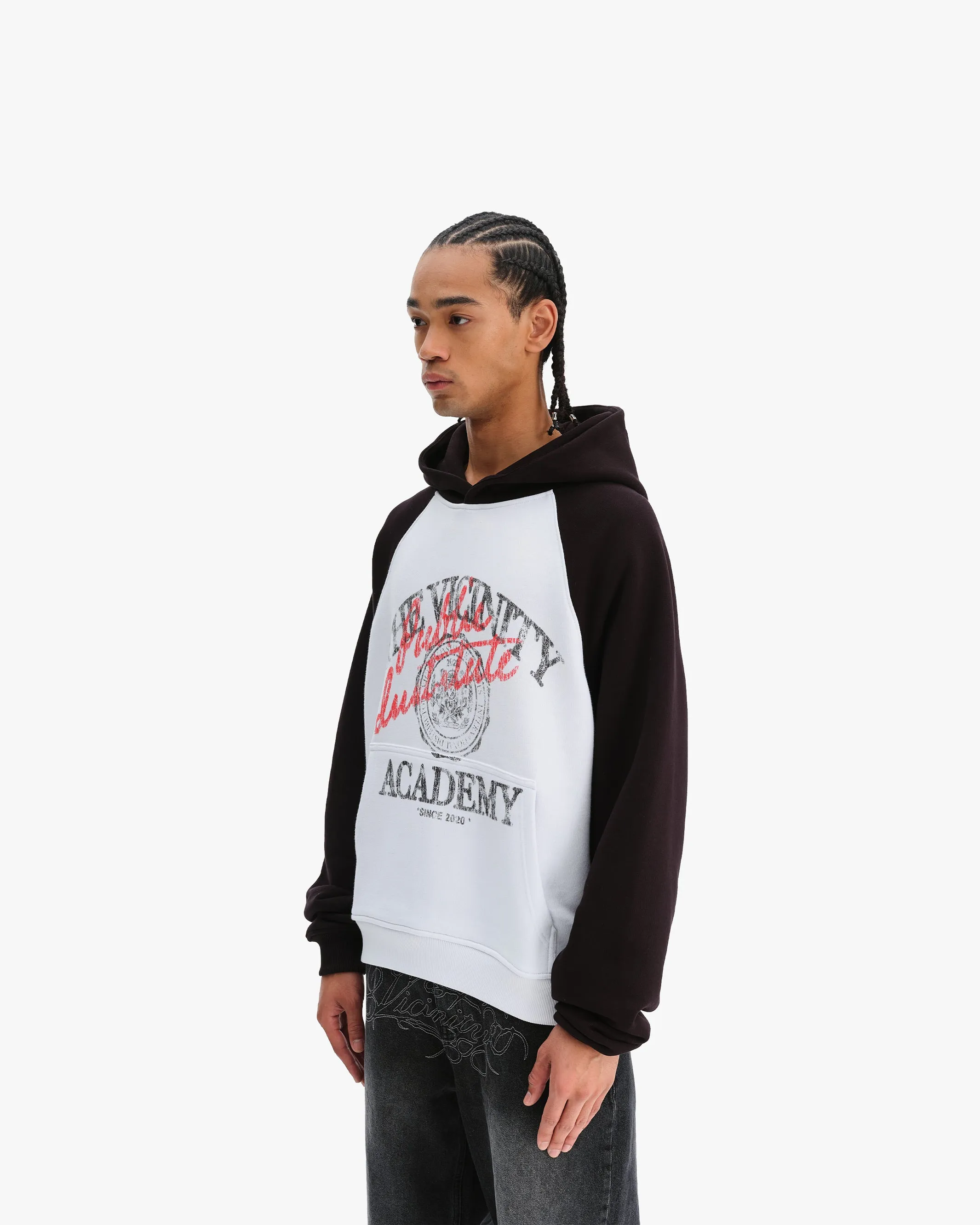 BICOLOR PUBLIC INSTITUTE HOODIE BLACK/WHITE sold by vicinity product image thumbnail 3