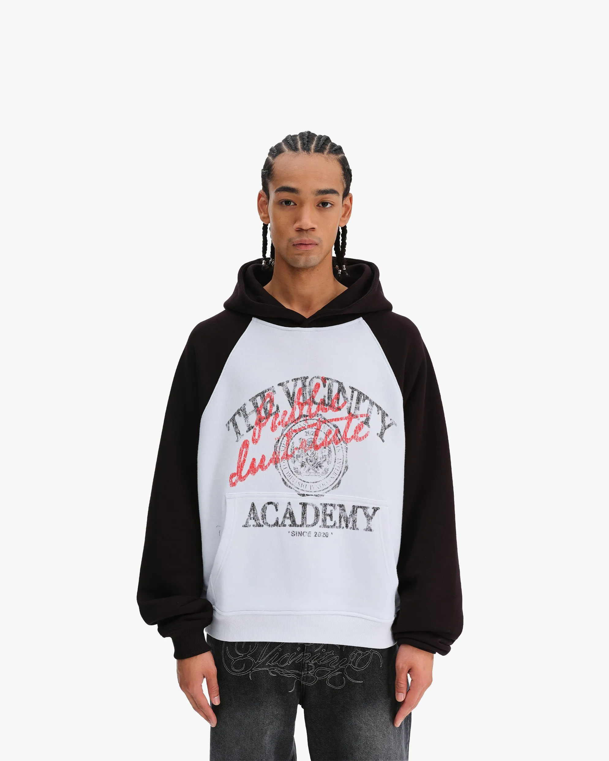 BICOLOR PUBLIC INSTITUTE HOODIE BLACK/WHITE sold by vicinity product image thumbnail 2