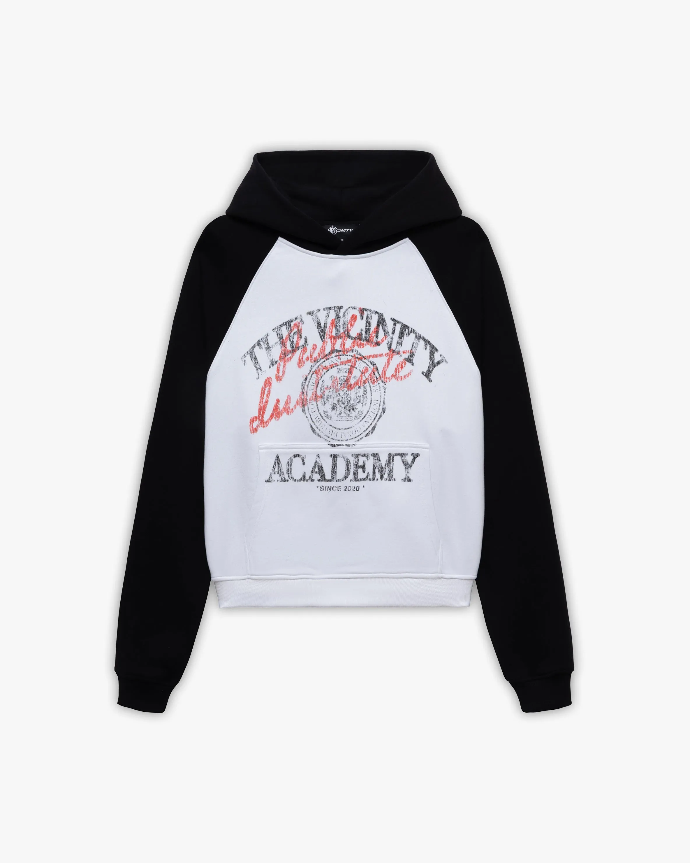 BICOLOR PUBLIC INSTITUTE HOODIE BLACK/WHITE sold by vicinity