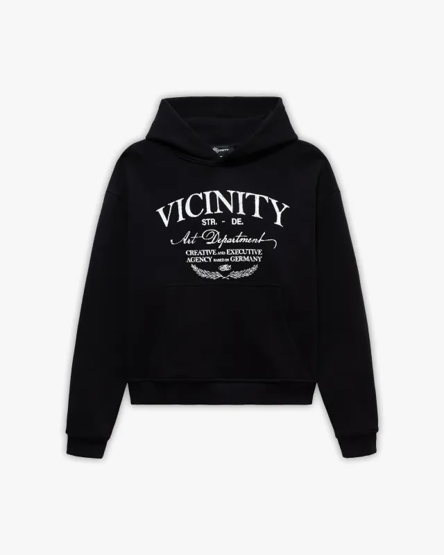 ART DEPARTMENT HOODIE BLACK sold by vicinity
