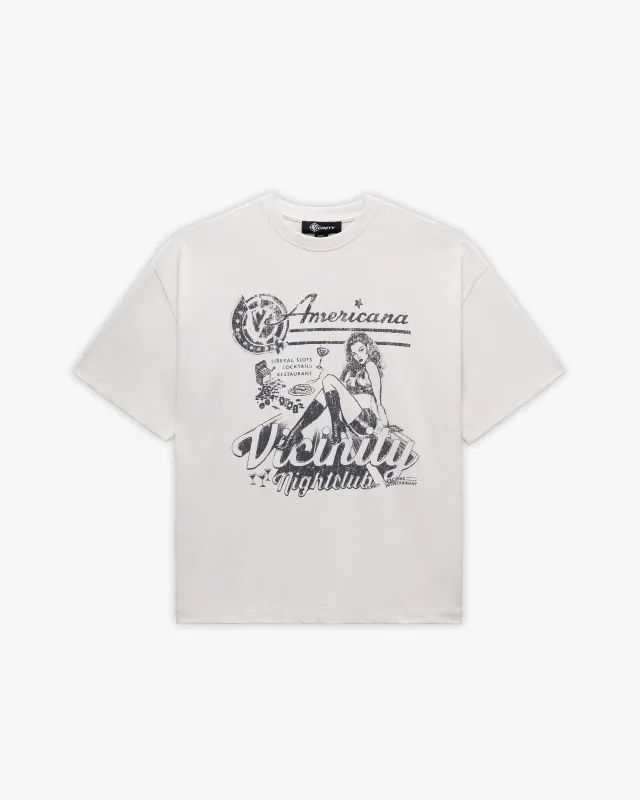 NIGHTCLUB TEE BEIGE sold by vicinity