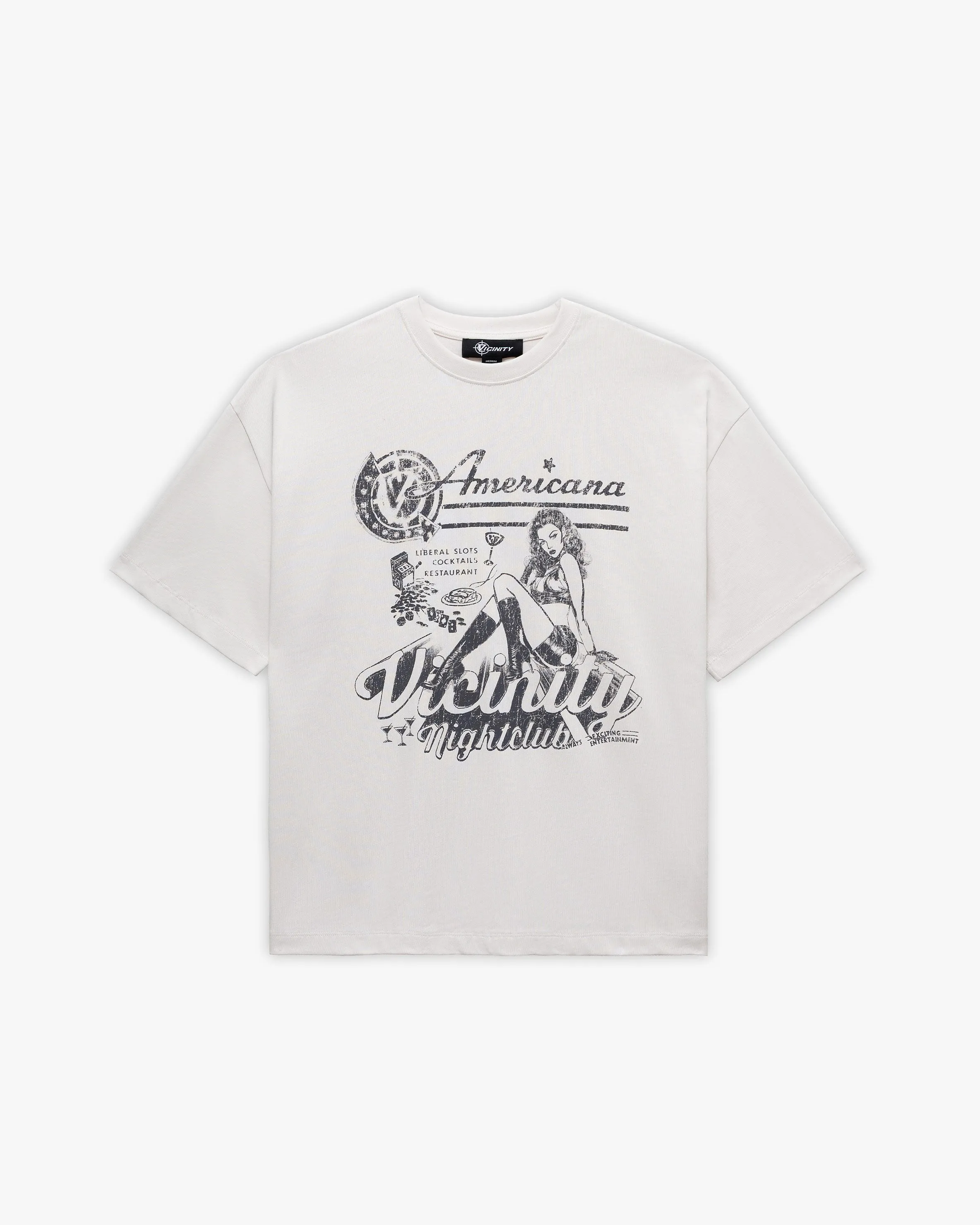 NIGHTCLUB TEE BEIGE sold by vicinity