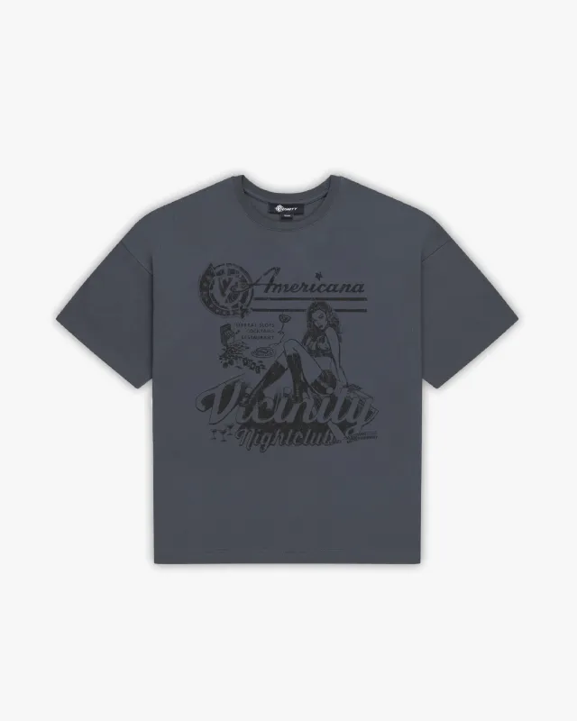 NIGHTCLUB TEE DARK GREY sold by vicinity