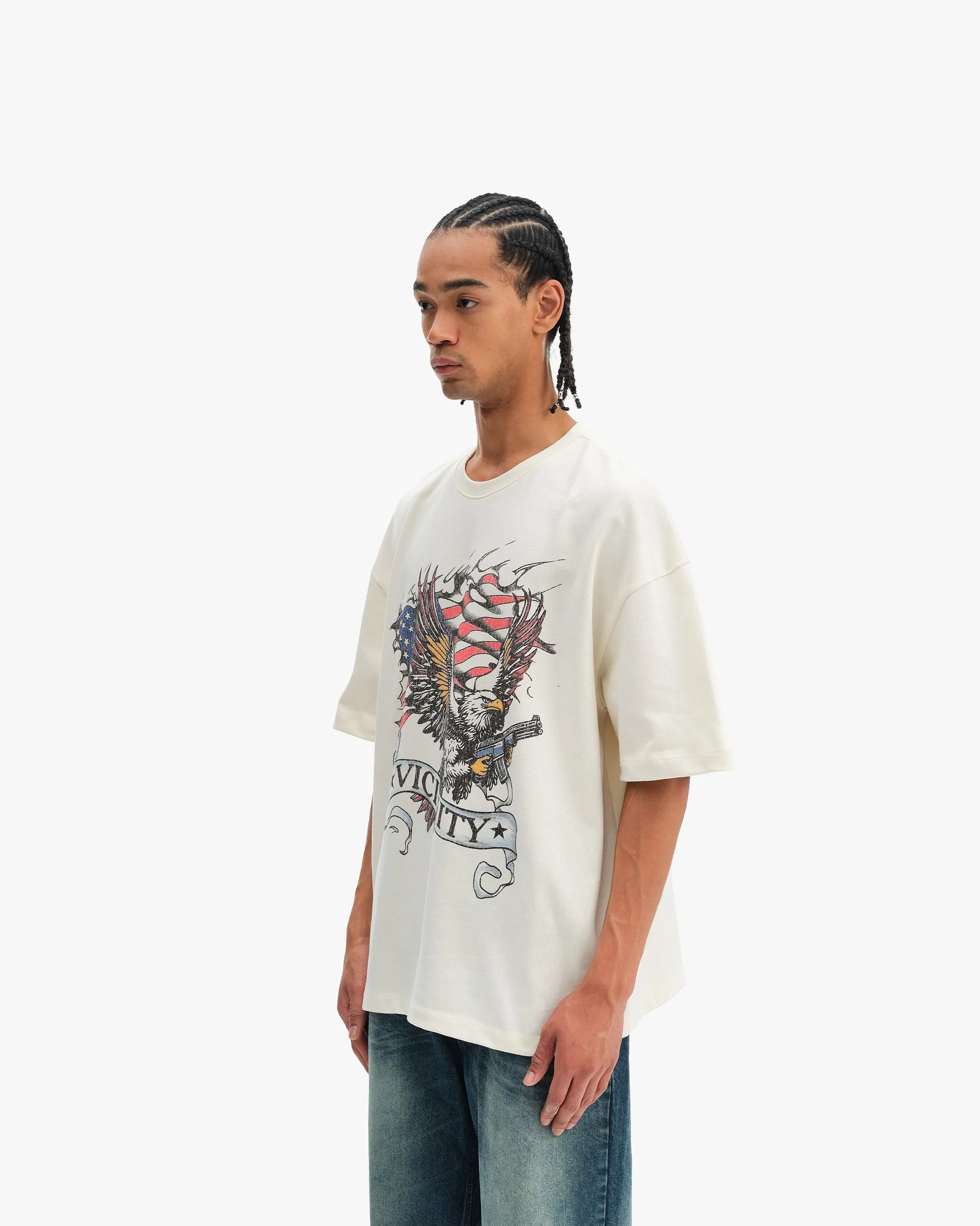 EAGLE TATTOO TEE BEIGE sold by vicinity product image thumbnail 3