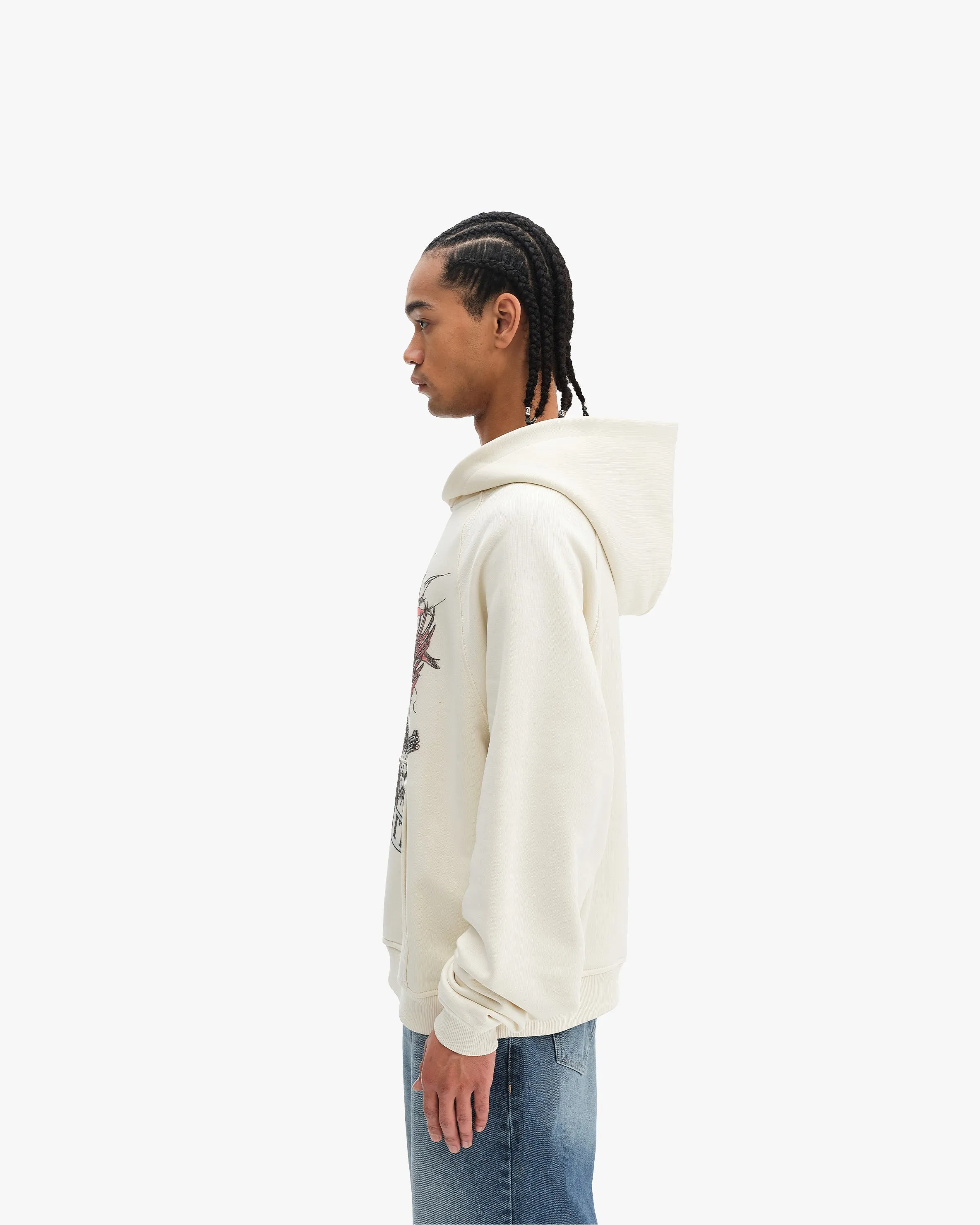 EAGLE TATTOO HOODIE BEIGE sold by vicinity product image thumbnail 4