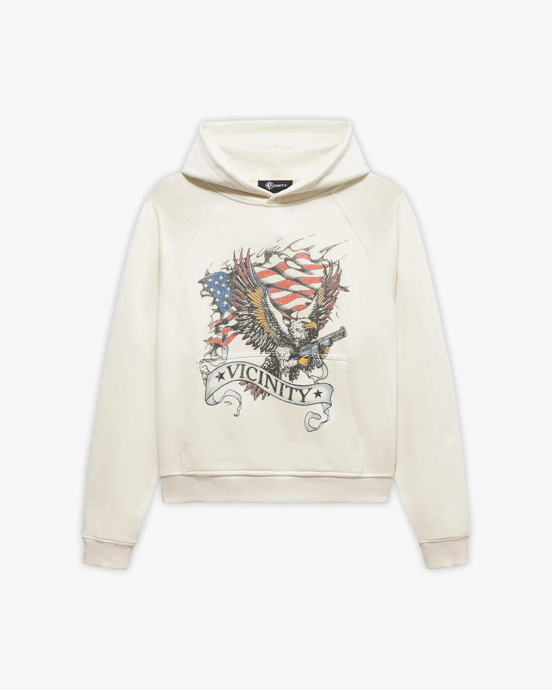 EAGLE TATTOO HOODIE BEIGE sold by vicinity