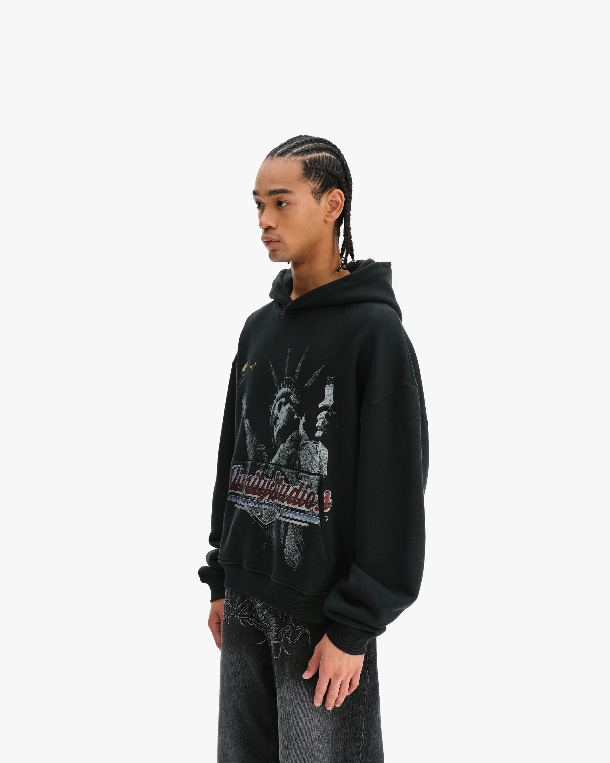 LADY LIBERTY HOODIE VINTAGE WASH sold by vicinity product image thumbnail 3