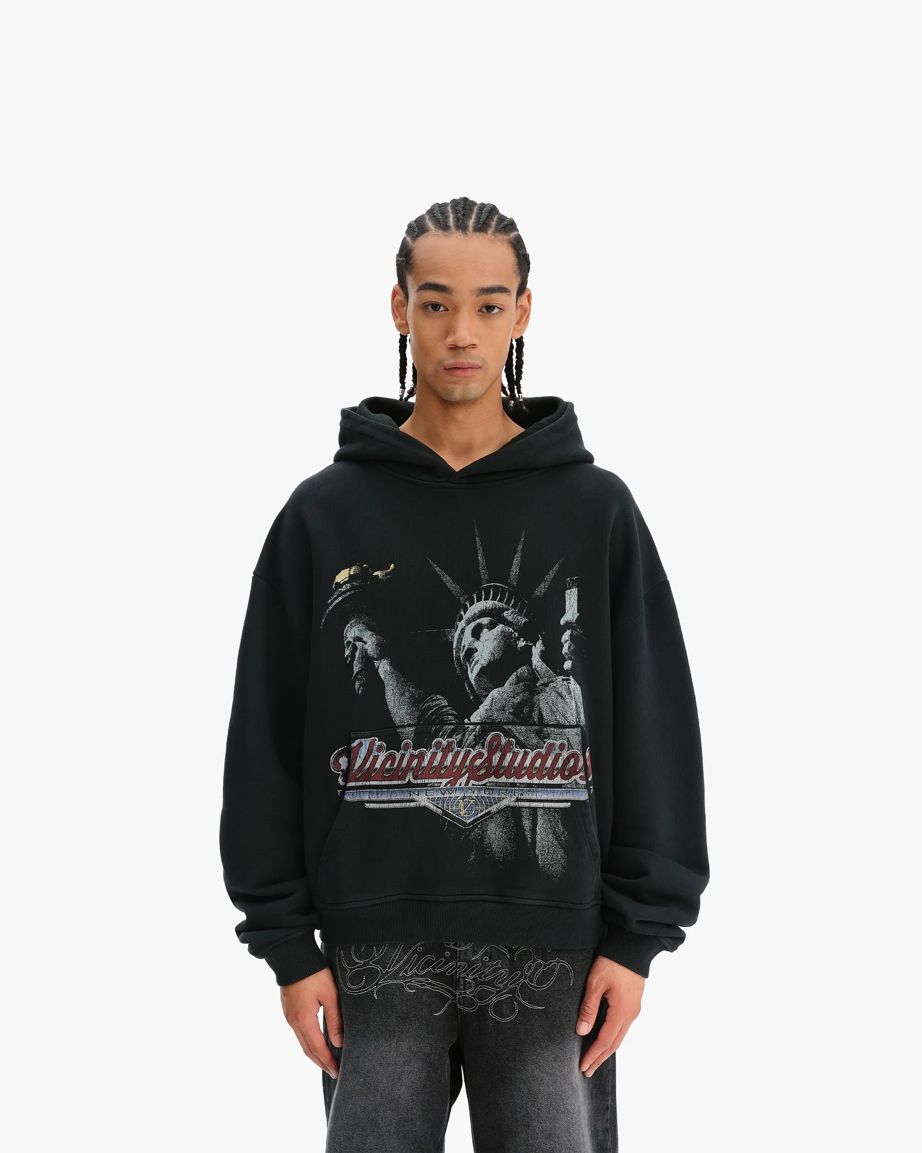 LADY LIBERTY HOODIE VINTAGE WASH sold by vicinity product image thumbnail 2