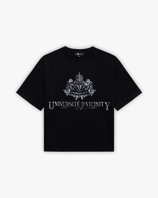 UNIVERSITE D' VICINITY TEE BLACK sold by vicinity