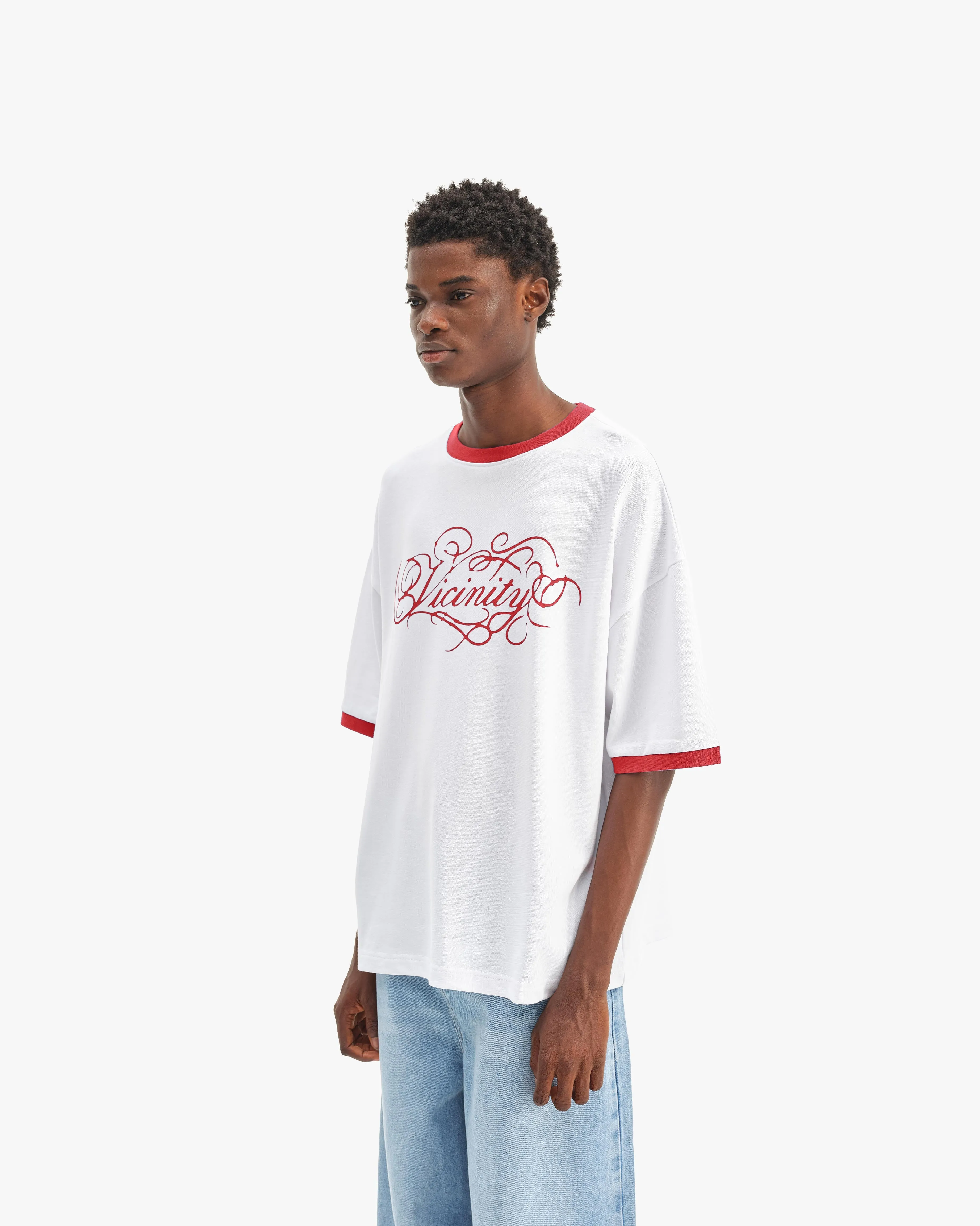 SIGNATURE TEE WHITE/RED sold by vicinity product image thumbnail 3