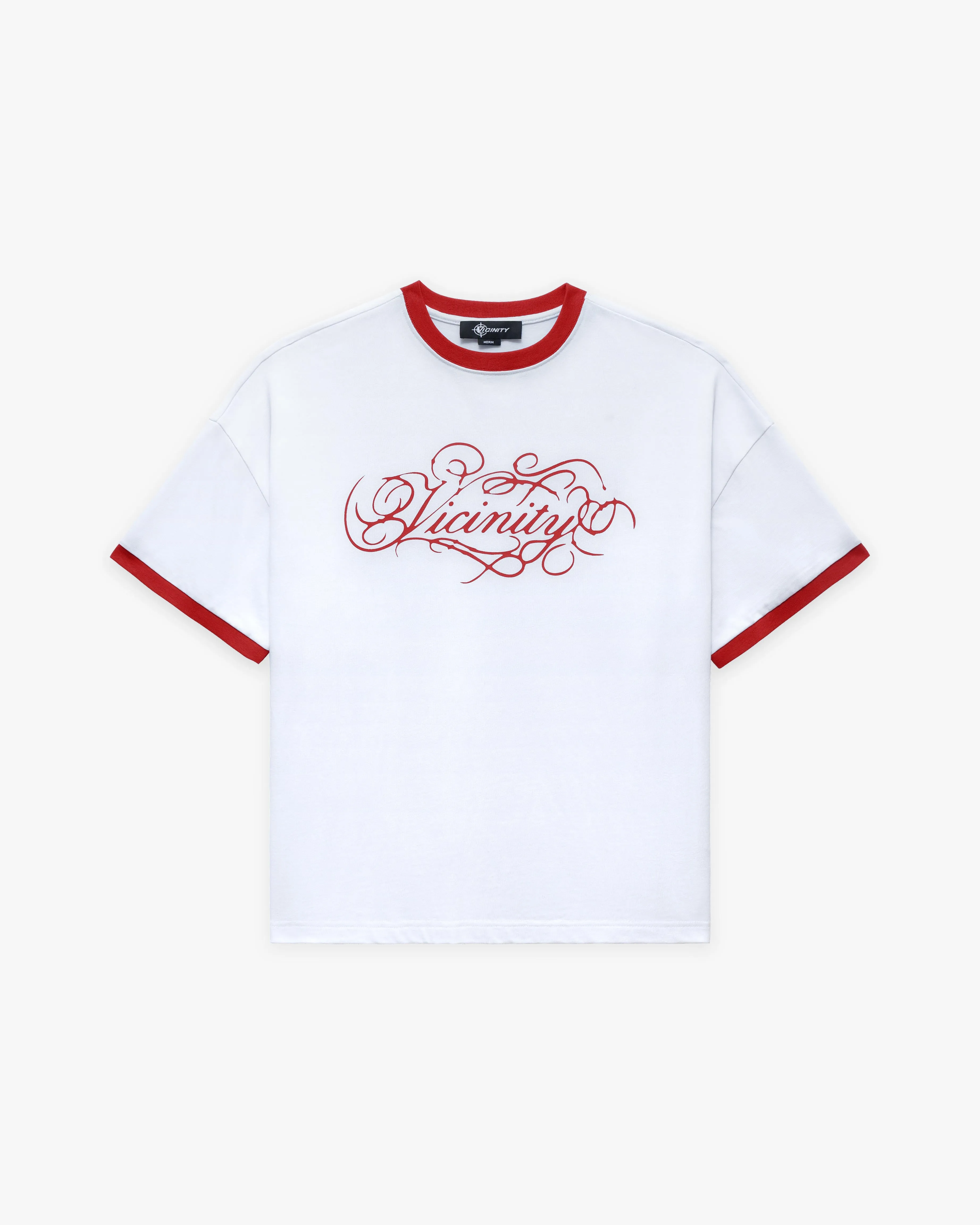 SIGNATURE TEE WHITE/RED sold by vicinity