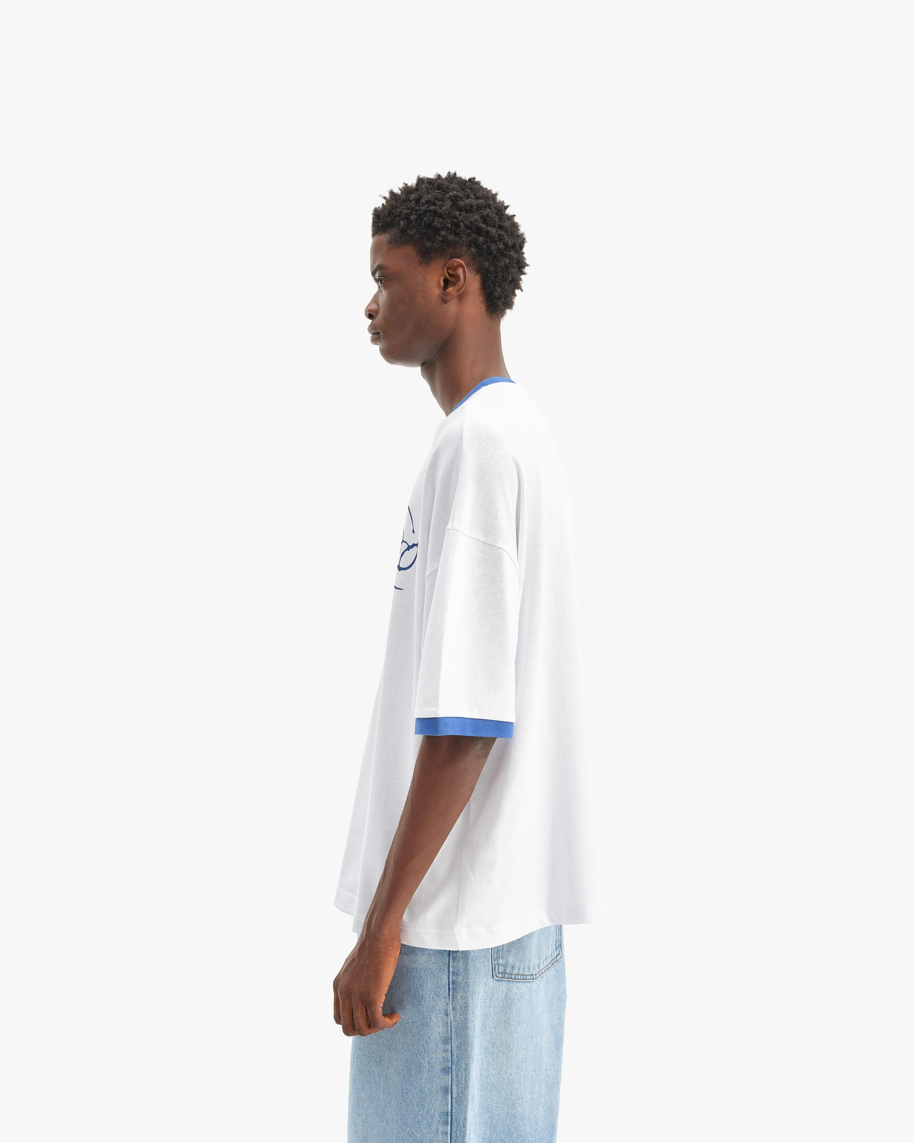SIGNATURE TEE WHITE/BLUE sold by vicinity product image thumbnail 4