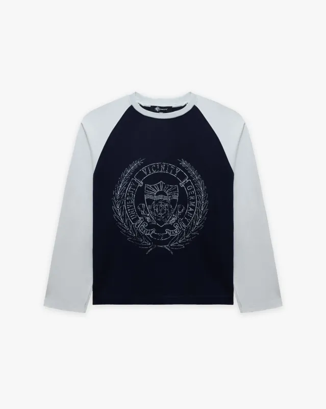 HALL OF FAME LONGSLEEVE BLUE/GREY sold by vicinity