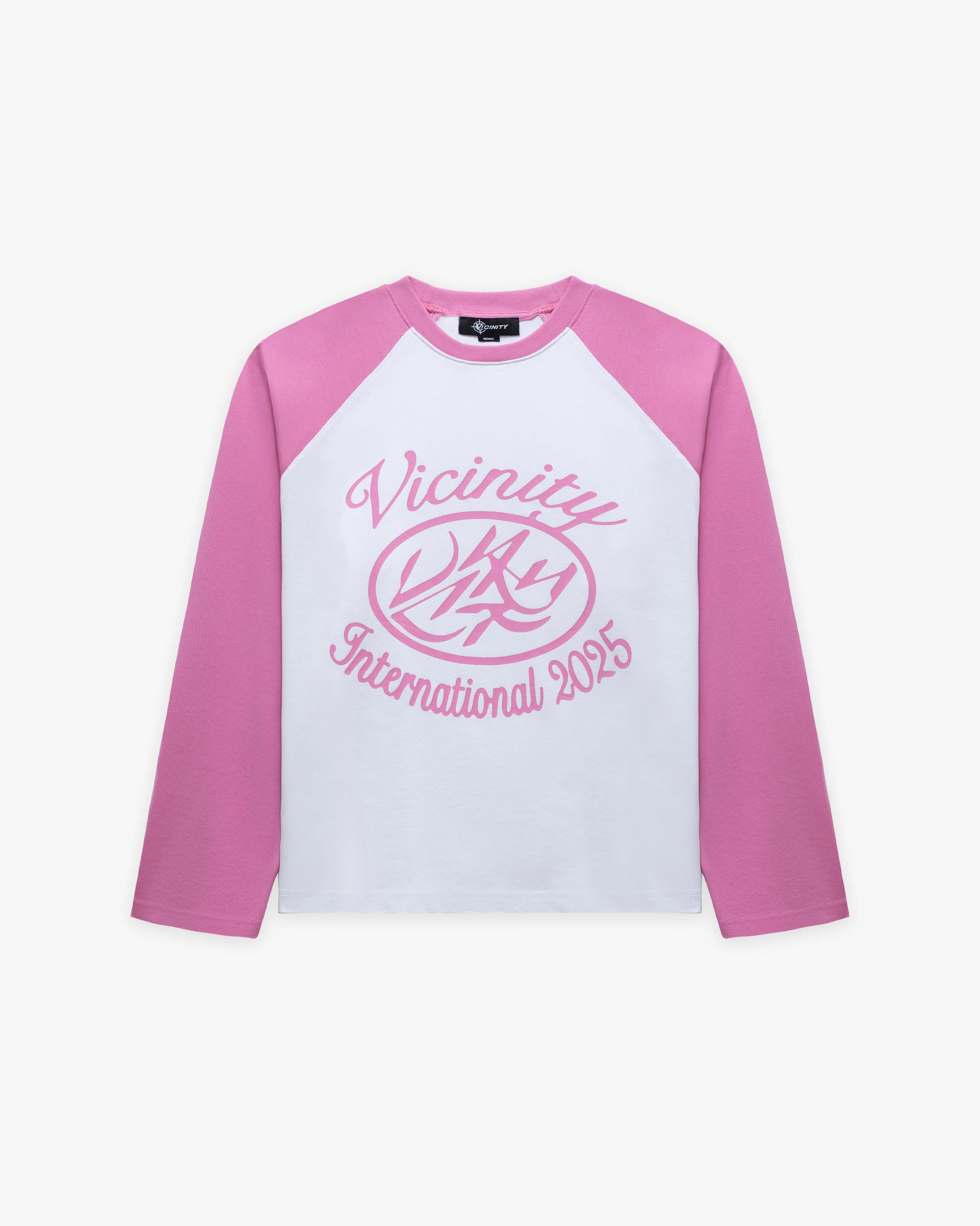 INTERNATIONAL LONGSLEEVE WHITE/PINK sold by vicinity