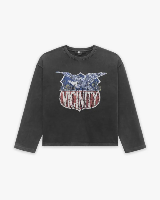 ROUTE VICINITY LONGSLEEVE VINTAGE BLACK sold by vicinity